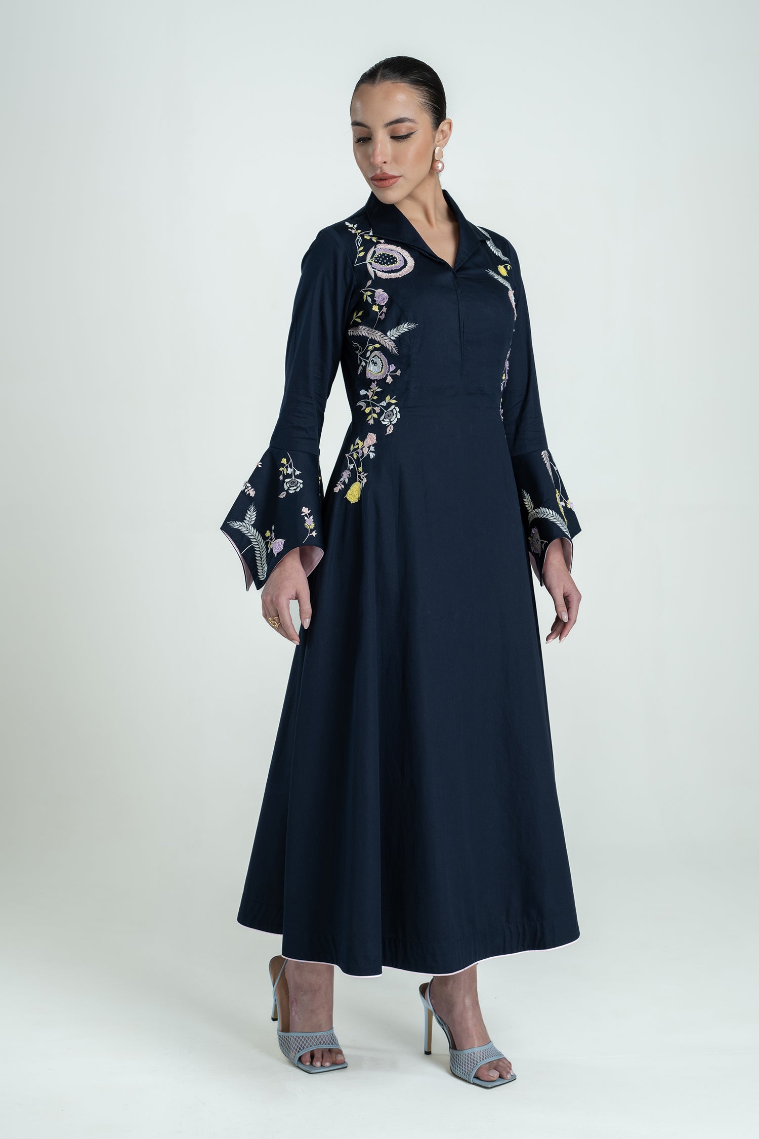 PALOMA DRESS LONG NAVY