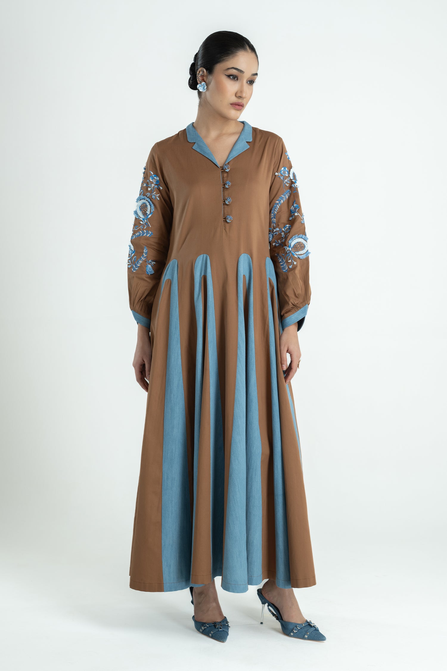 ARIEL DRESS LONG TAN