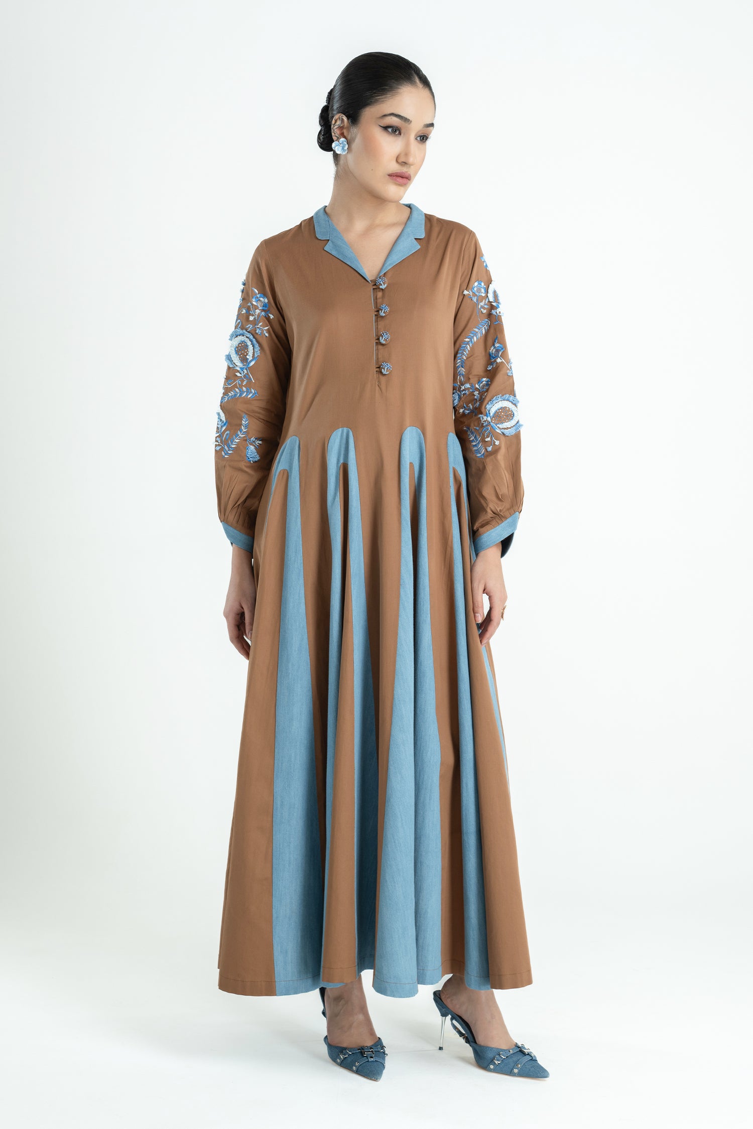 ARIEL DRESS LONG TAN