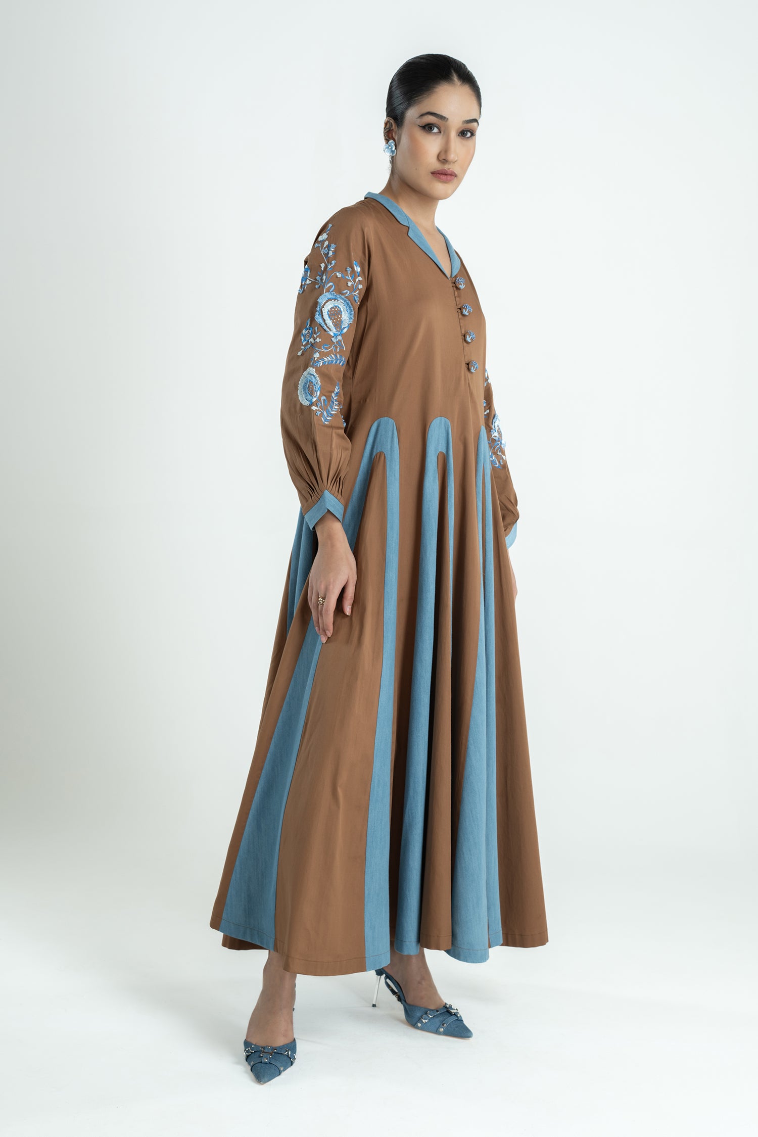 ARIEL DRESS LONG TAN