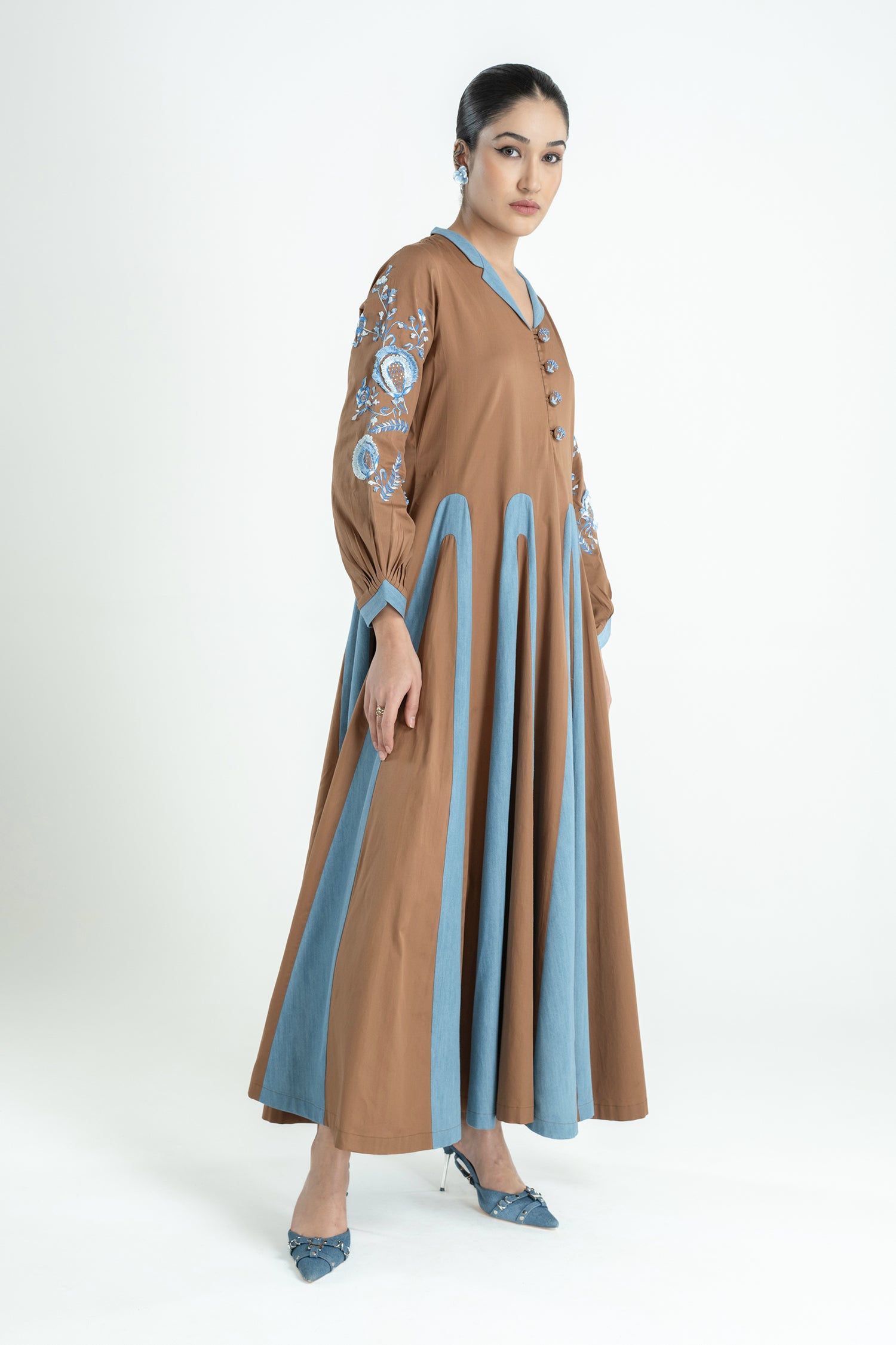 ARIEL DRESS LONG TAN