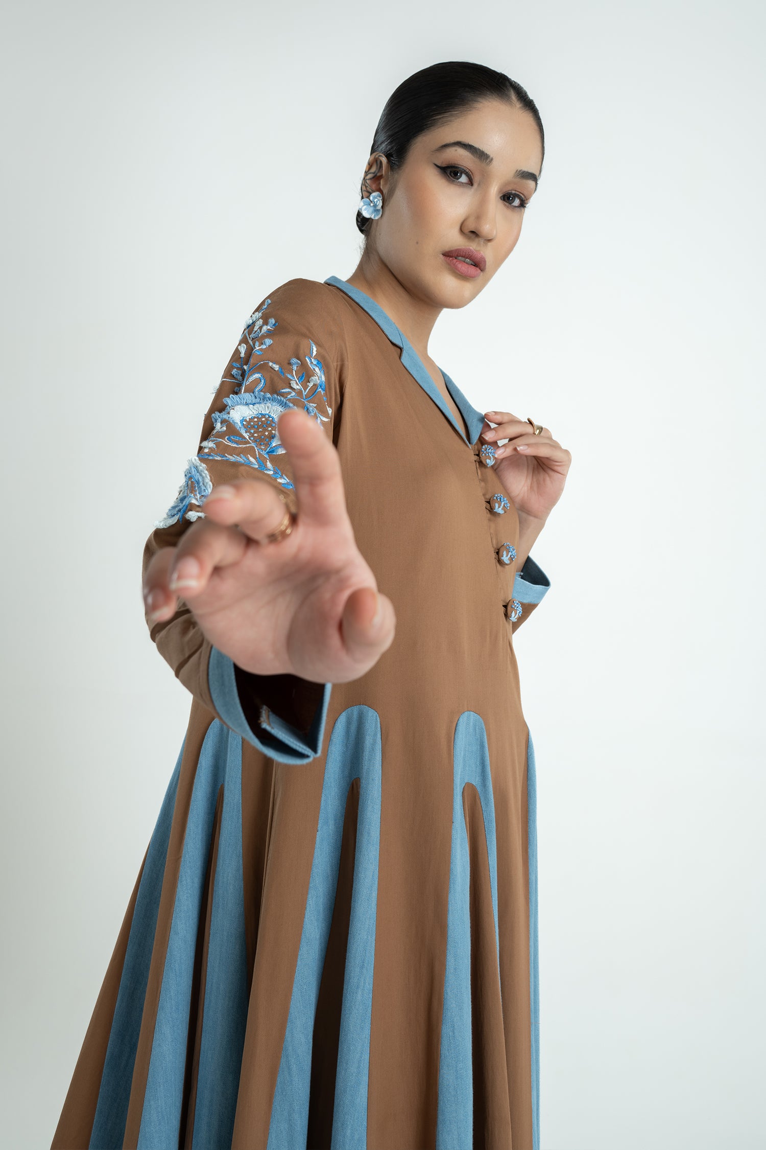 ARIEL DRESS LONG TAN