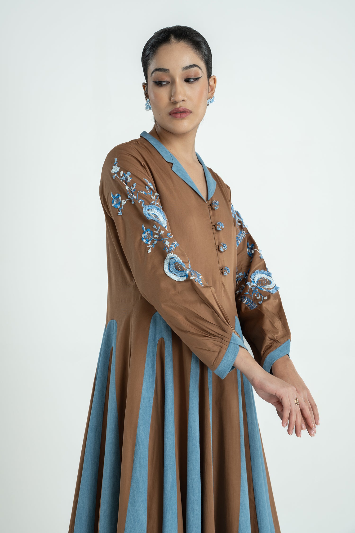 ARIEL DRESS LONG TAN