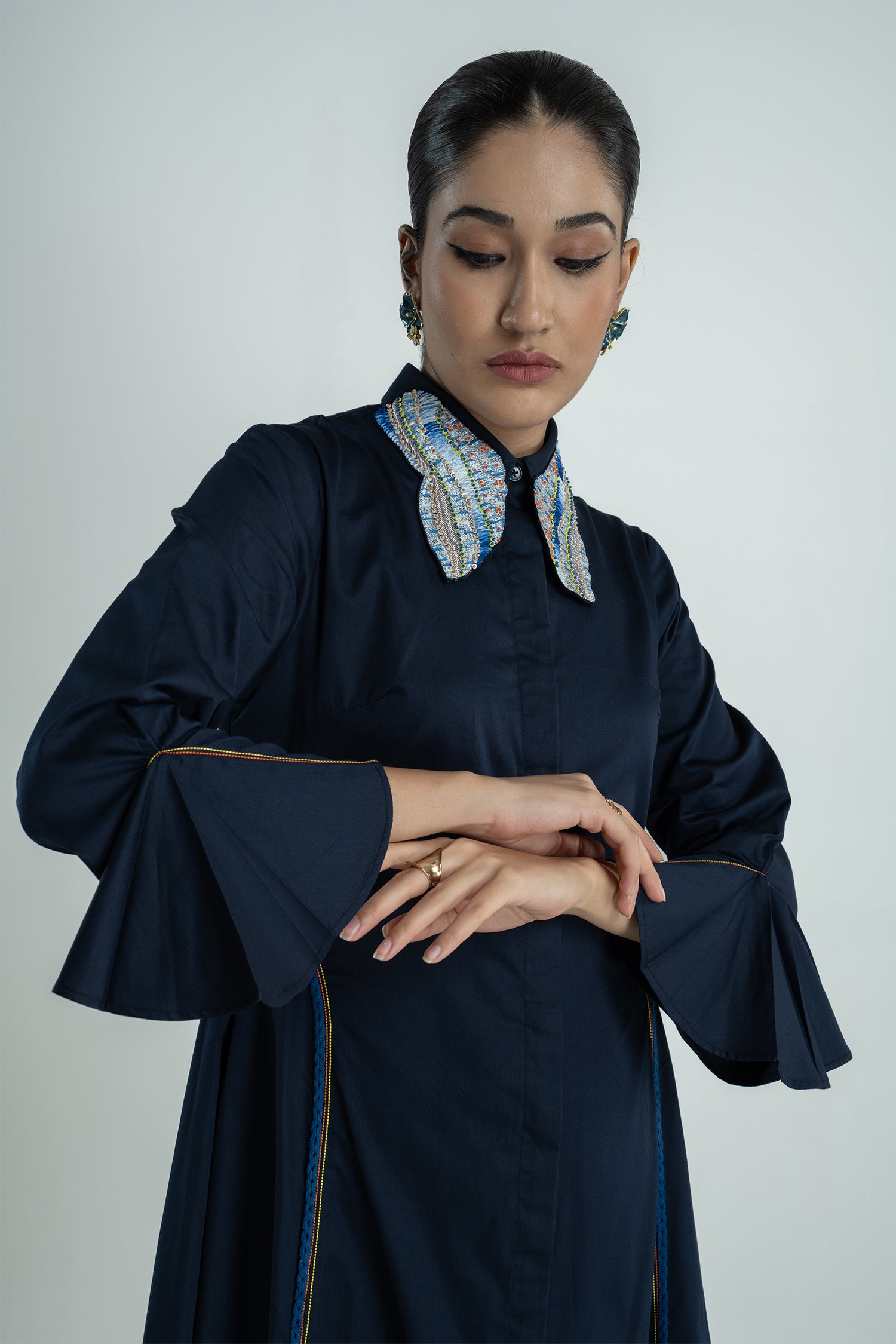 MALSIE DRESS LONG NAVY