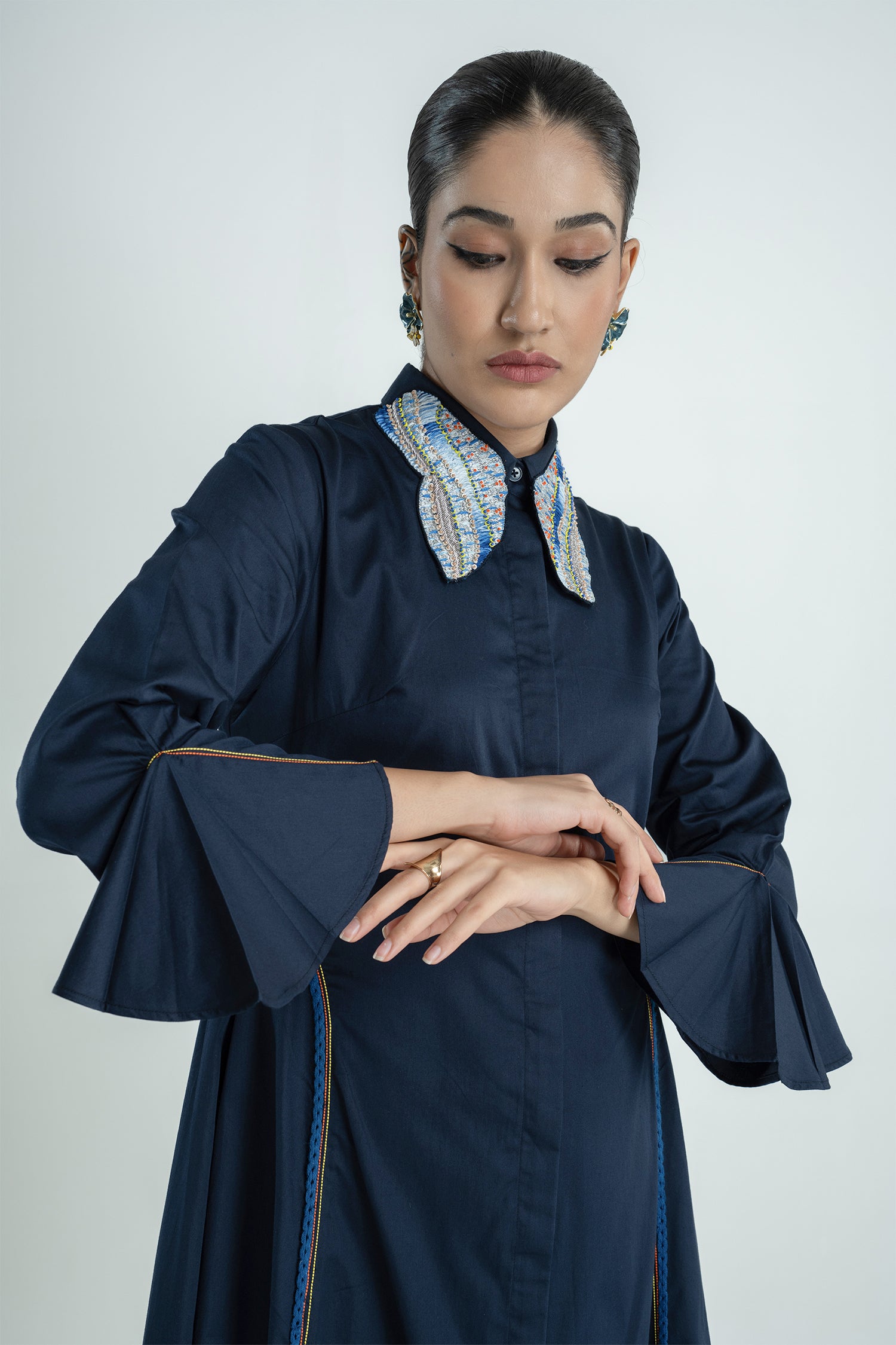 MALSIE DRESS LONG NAVY