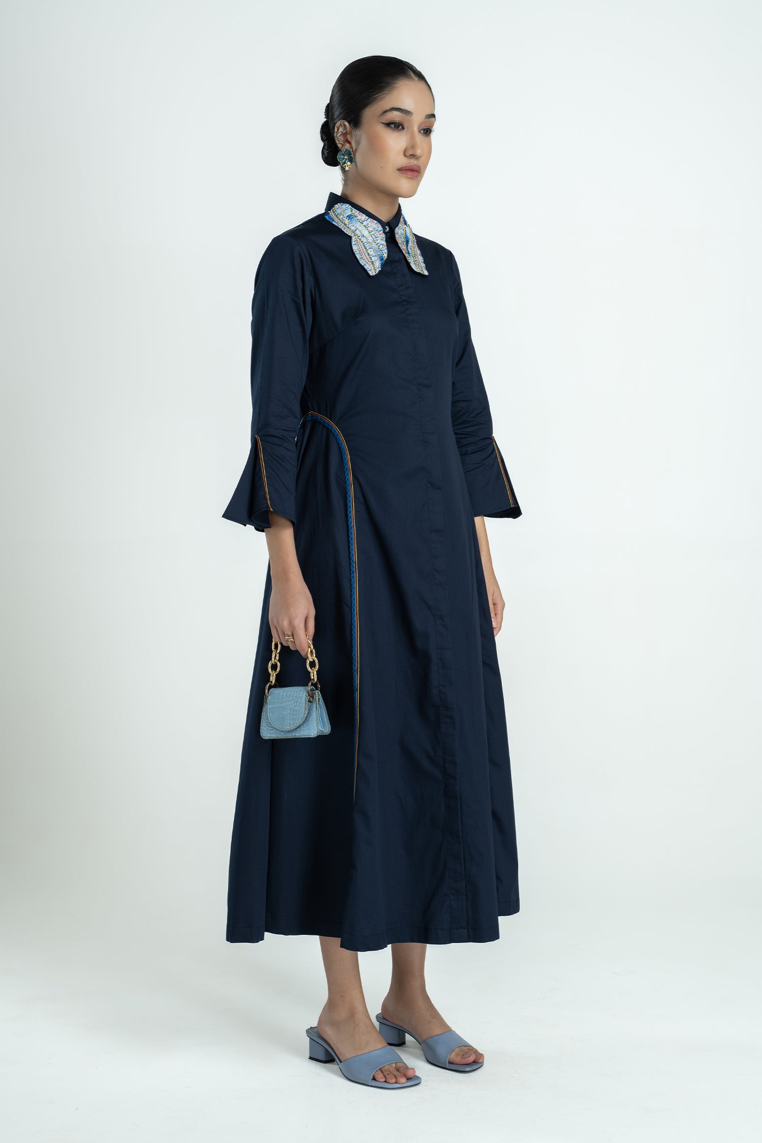 MALSIE DRESS LONG NAVY