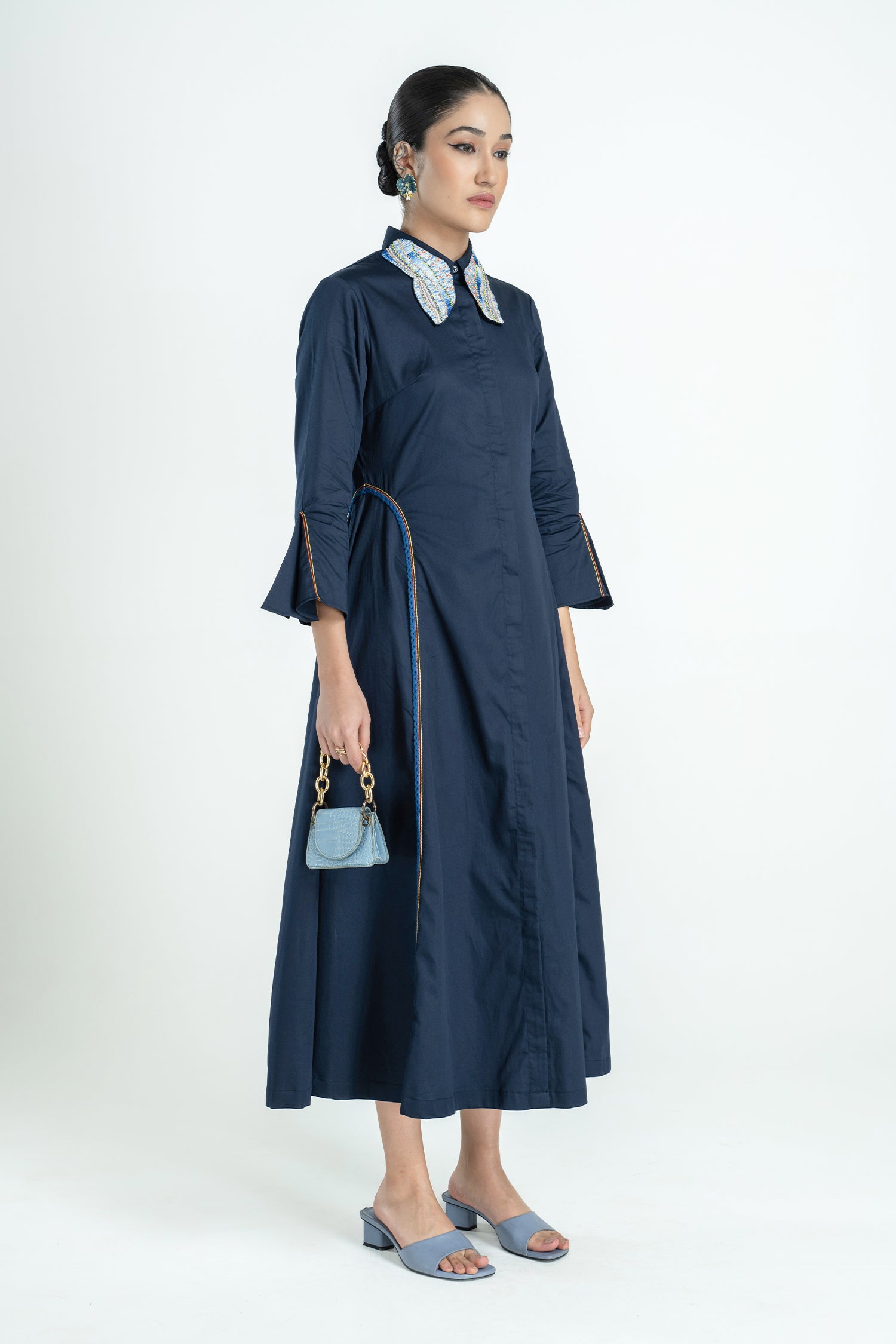 MALSIE DRESS LONG NAVY