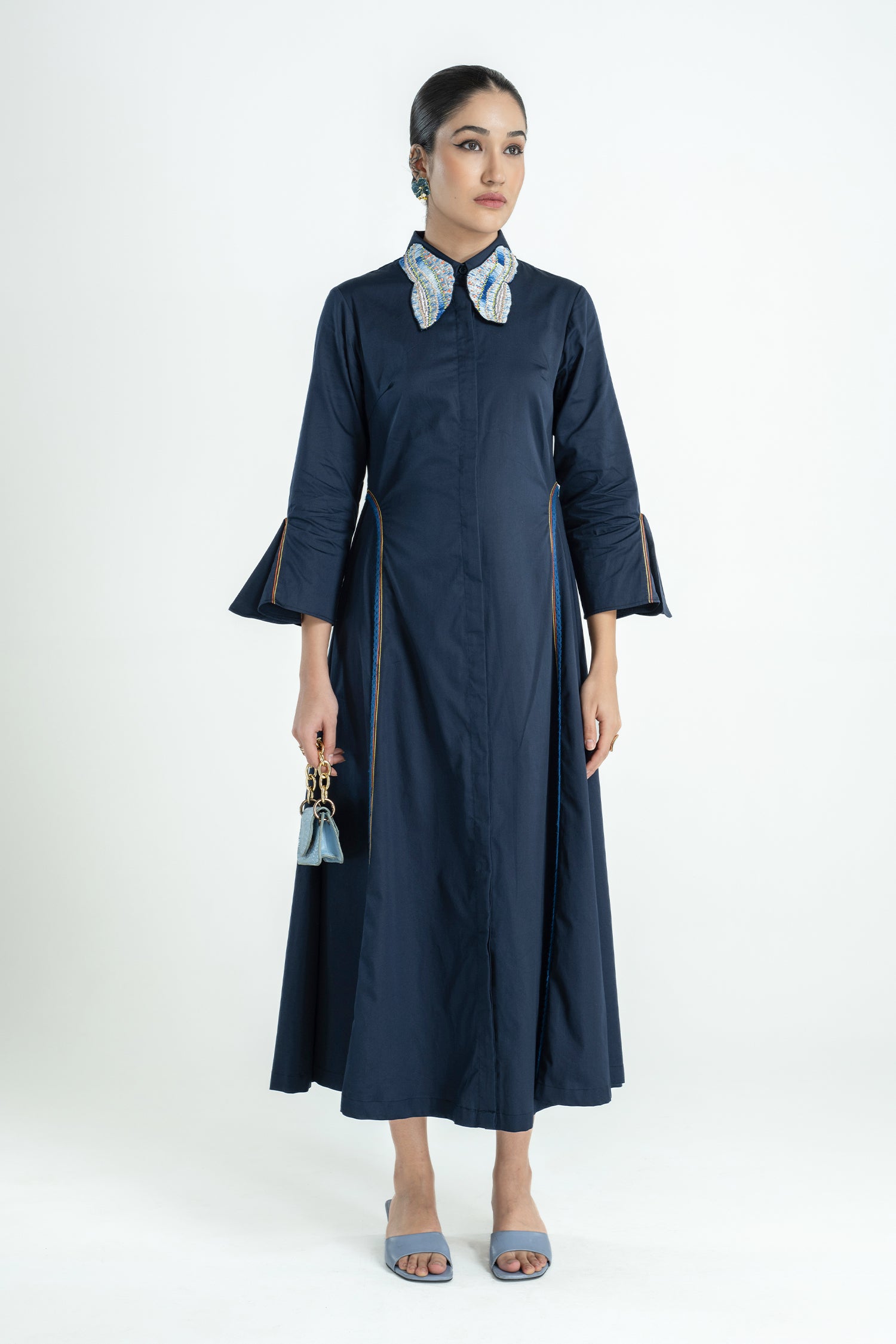 MALSIE DRESS LONG NAVY