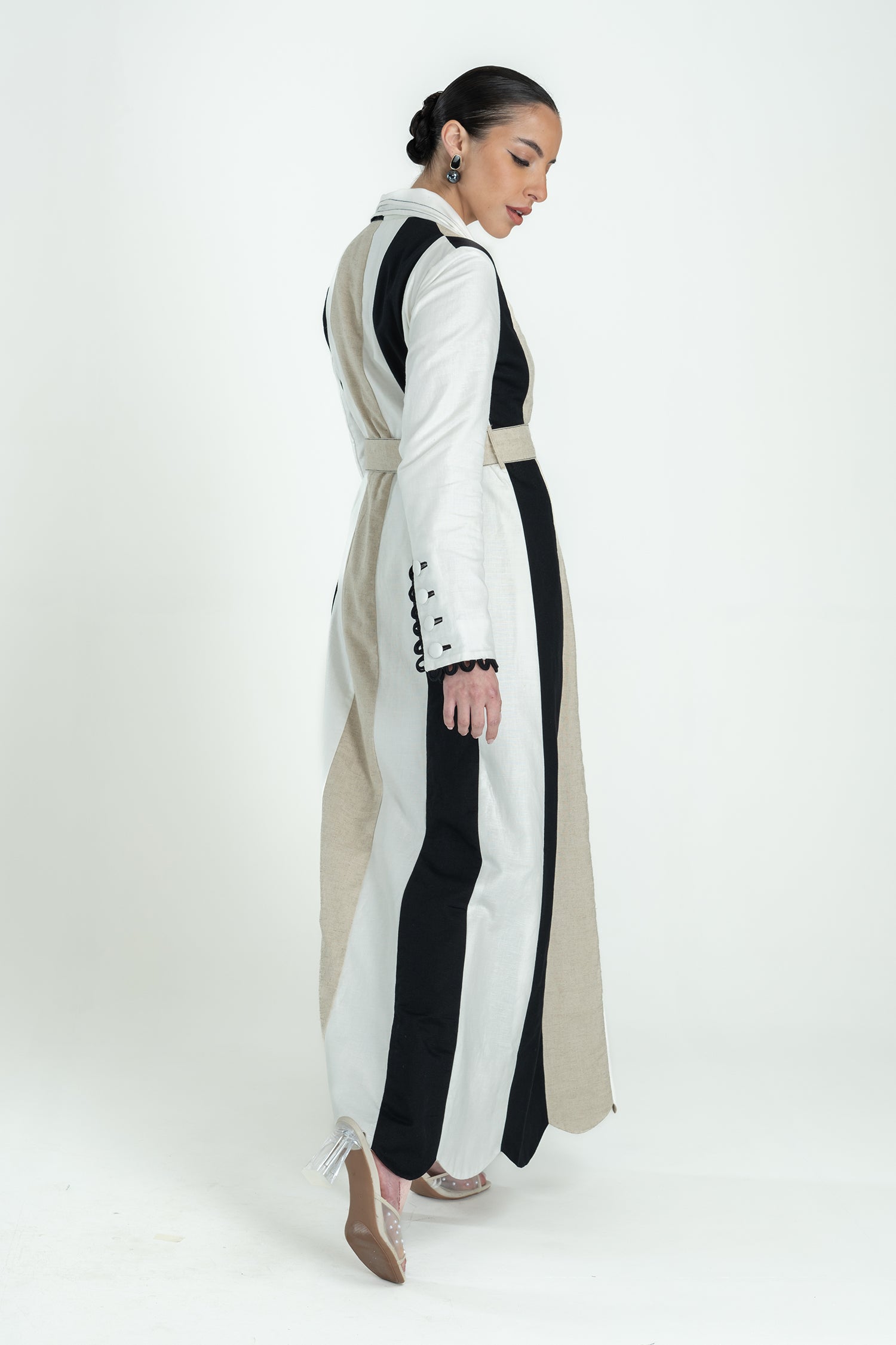 RIRI BELTED LONG TRENCH