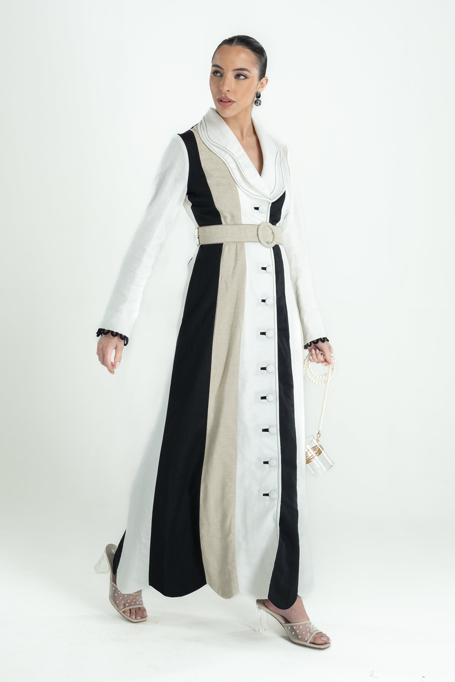 RIRI BELTED LONG TRENCH