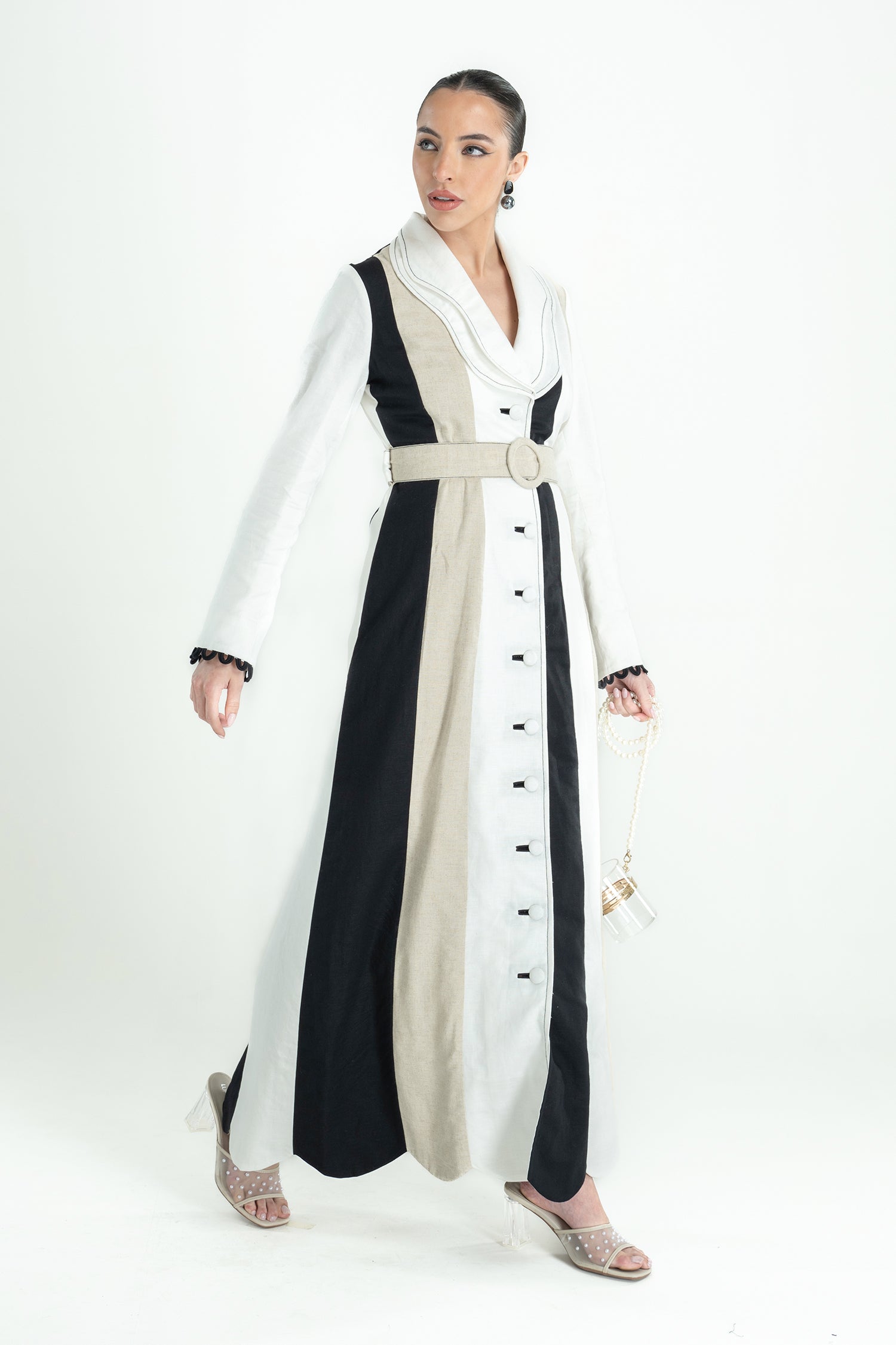RIRI BELTED LONG TRENCH