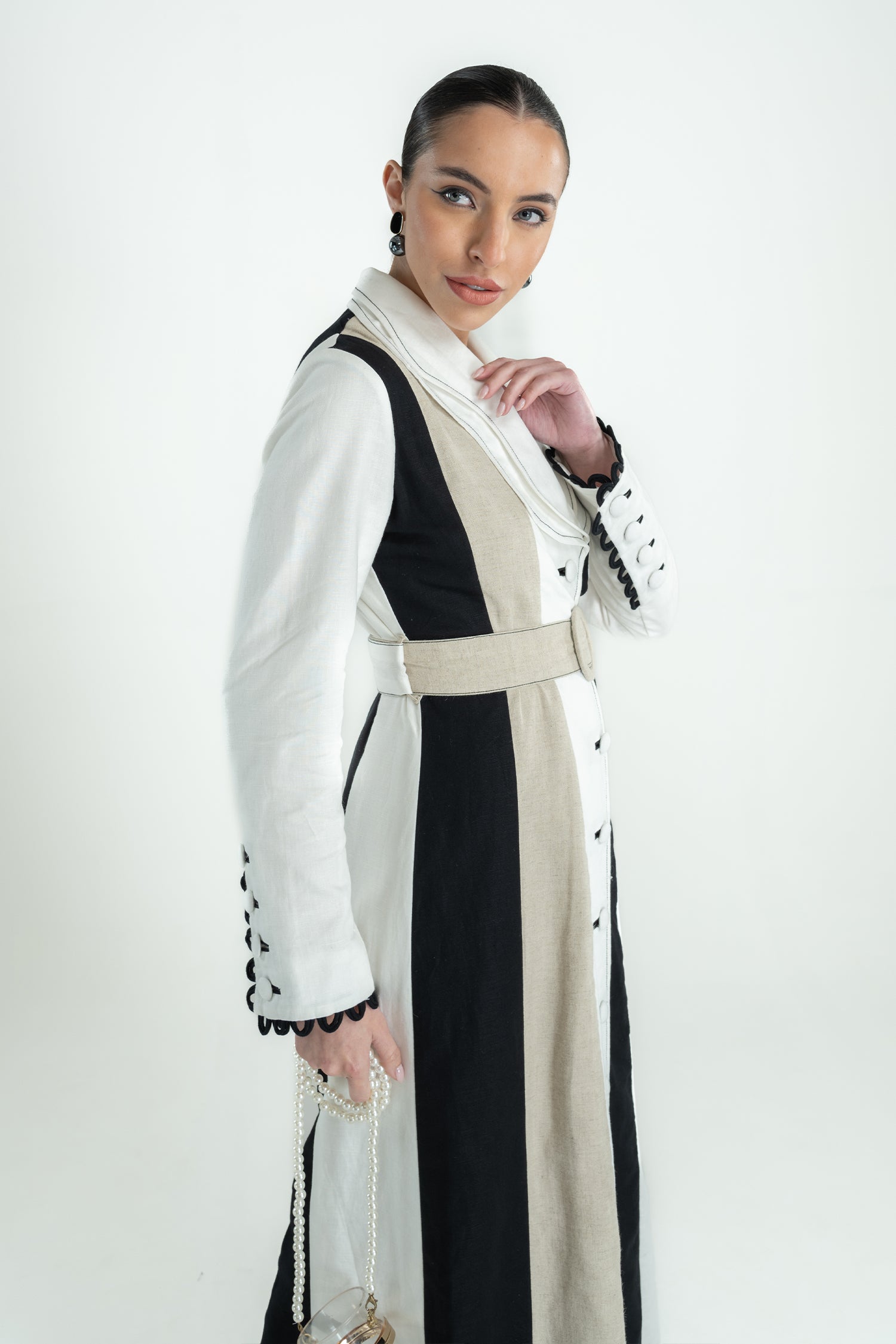 RIRI BELTED LONG TRENCH