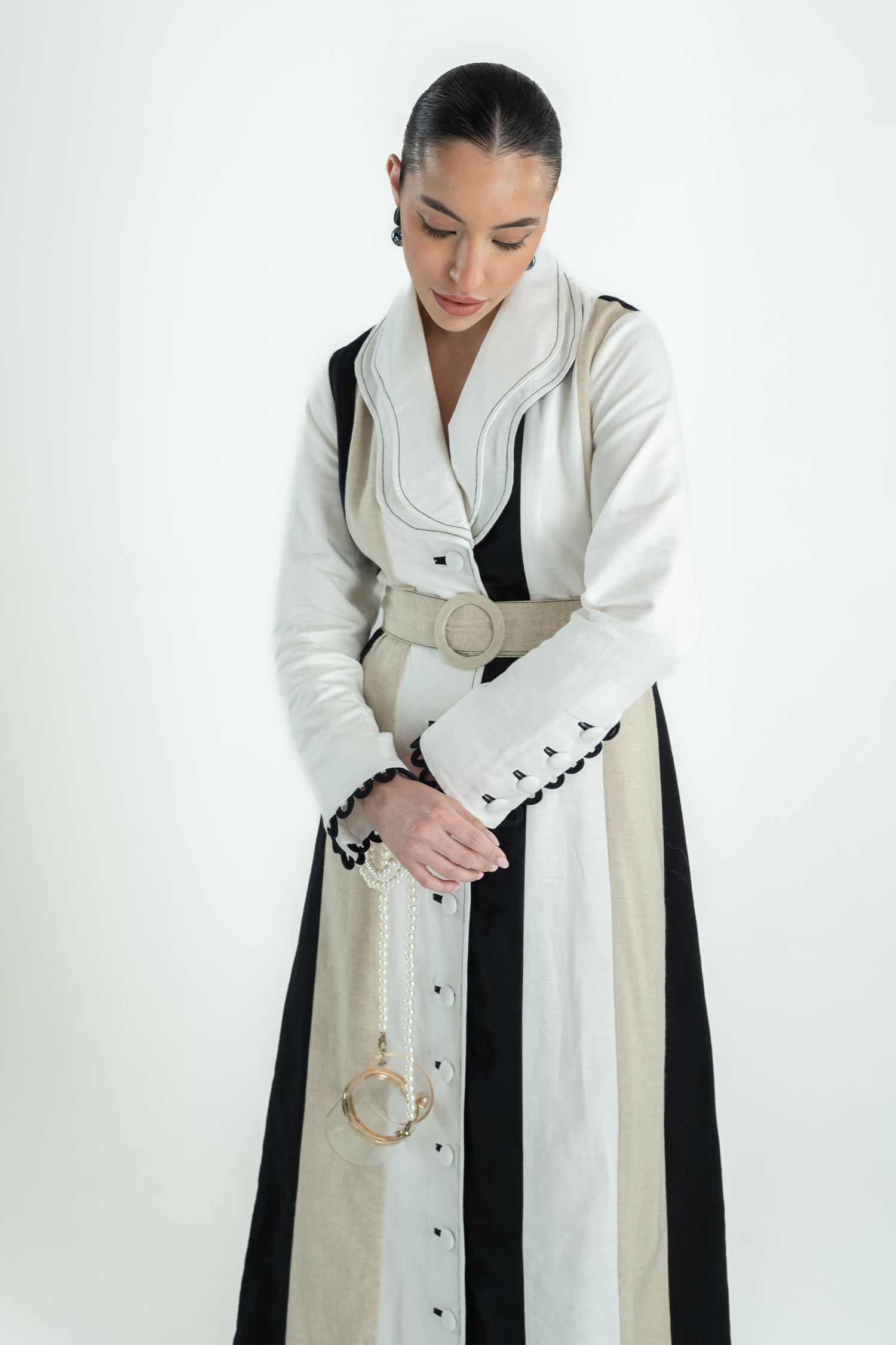 RIRI BELTED LONG TRENCH