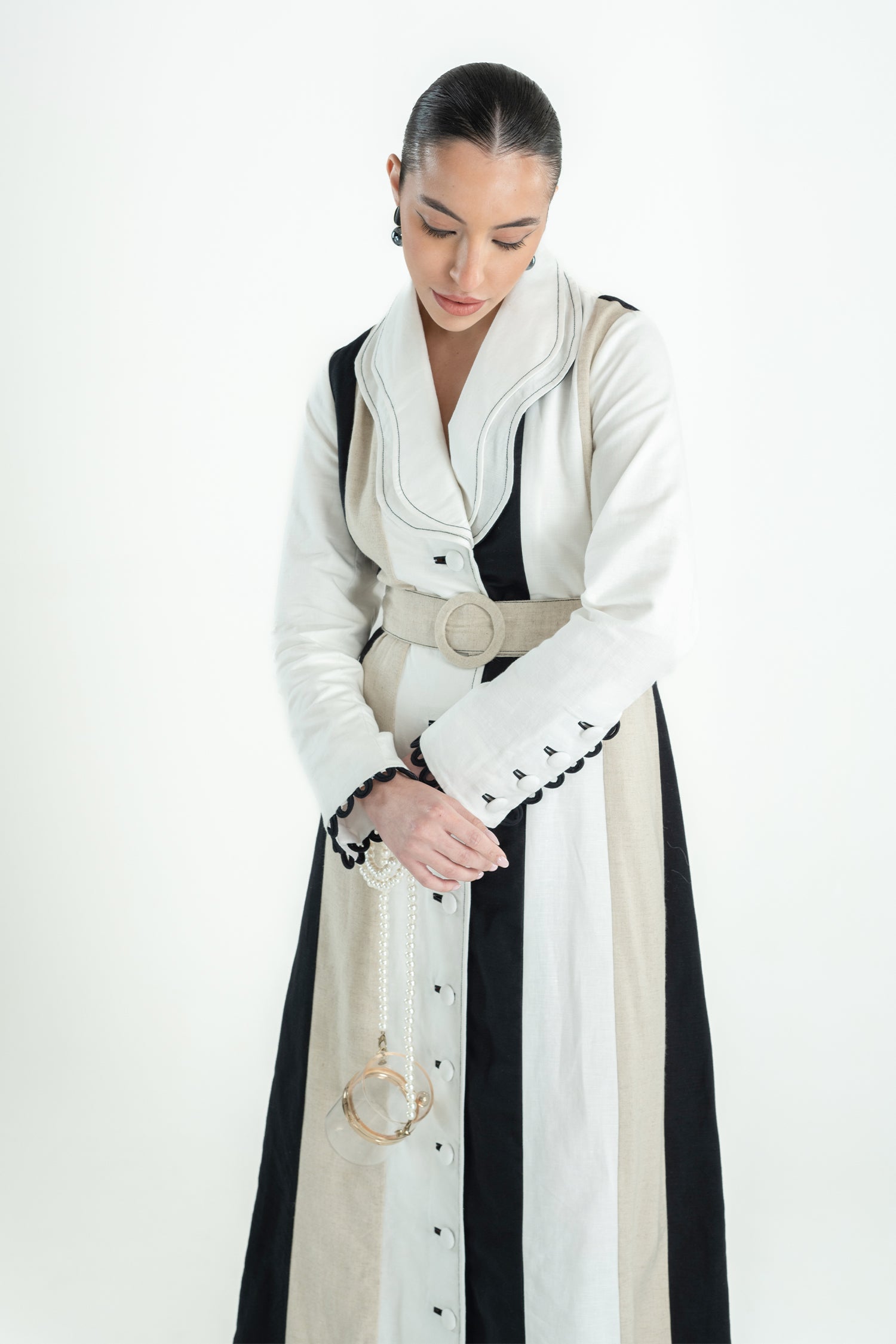 RIRI BELTED LONG TRENCH