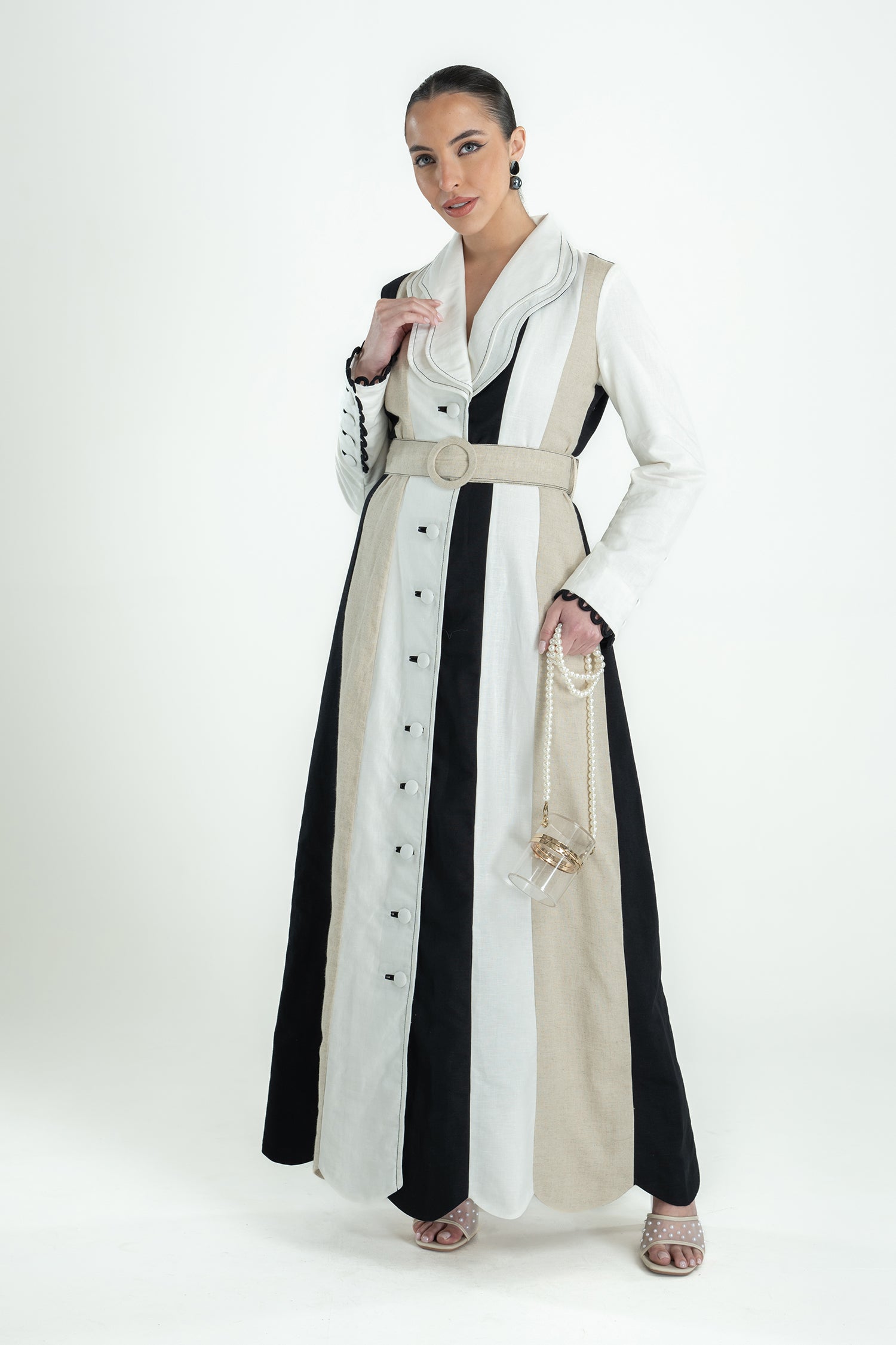 RIRI BELTED LONG TRENCH
