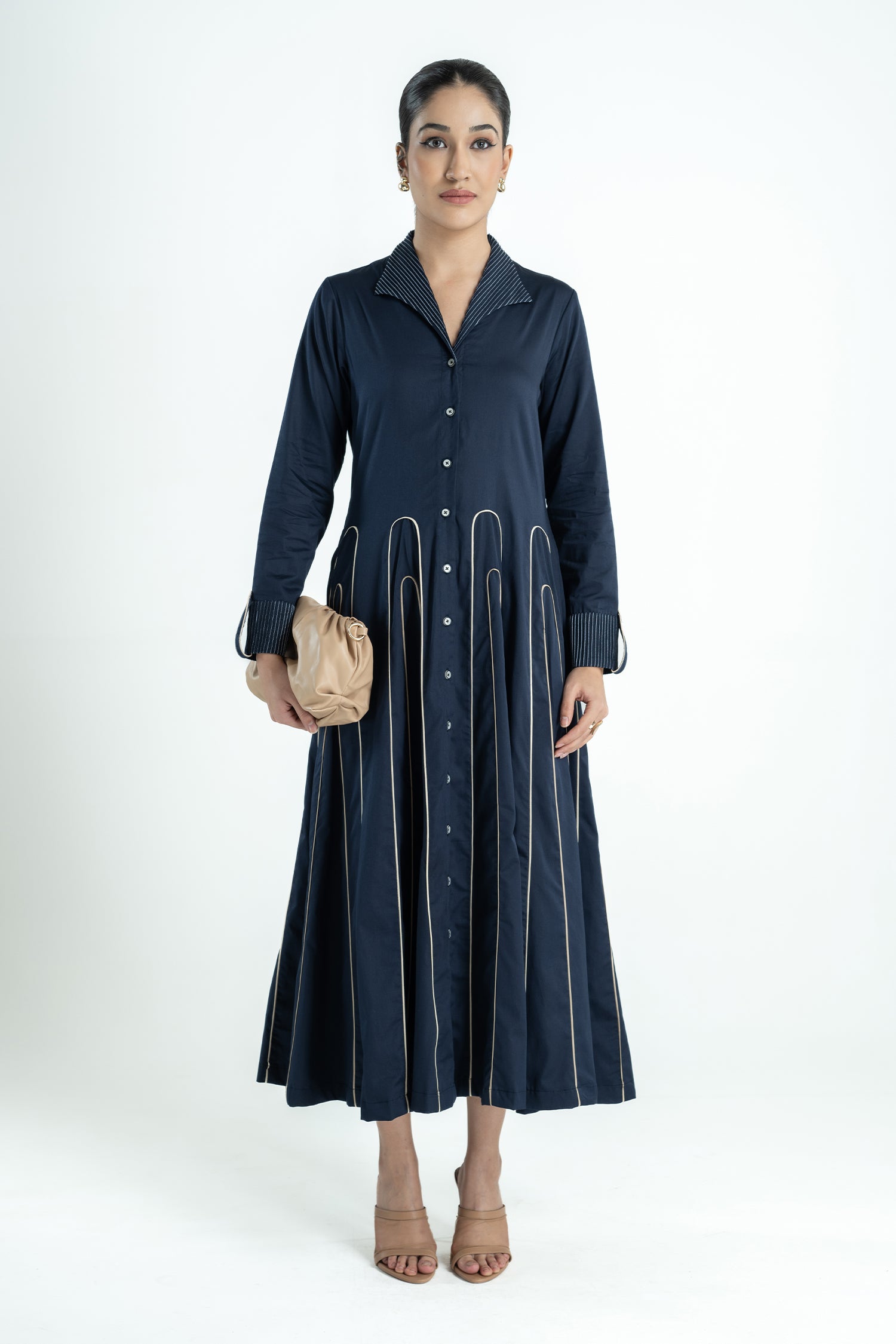 DAWN DRESS LONG NAVY