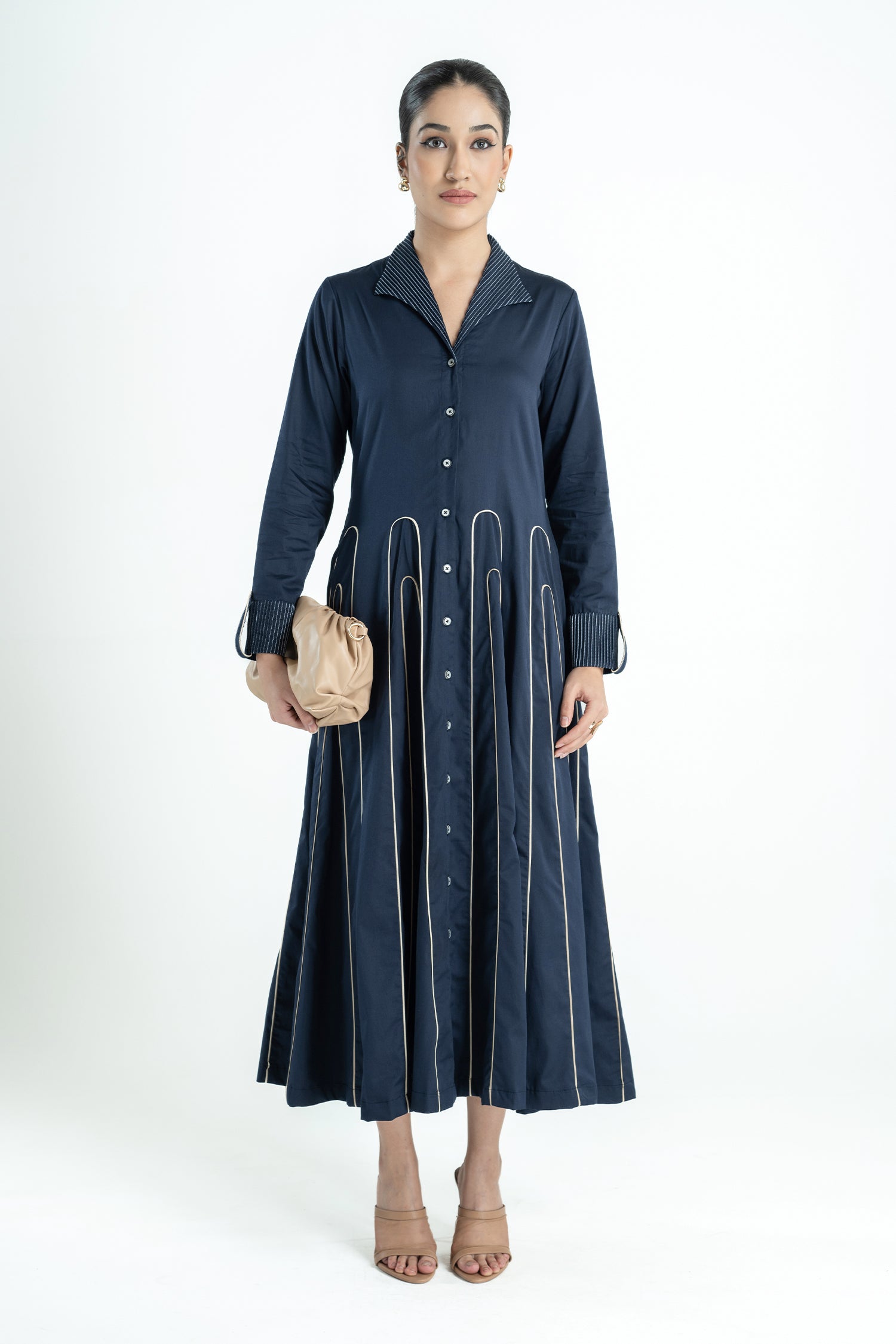 DAWN DRESS LONG NAVY