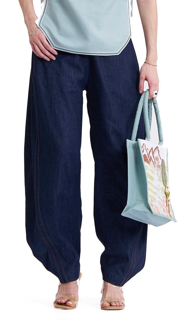 BASQUE BARREL PANTS DARK BLUE