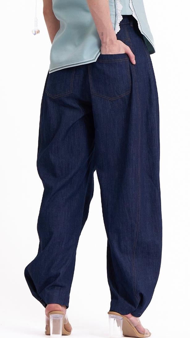 BASQUE BARREL PANTS DARK BLUE