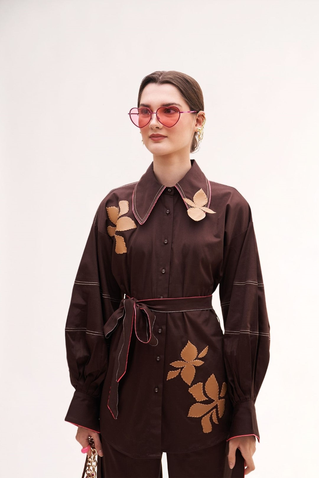 Bianca Floral Shirt Choco