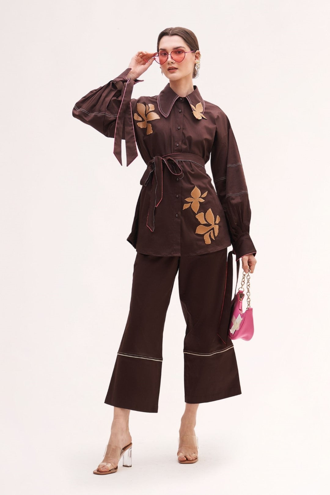 Bianca Floral Shirt Choco