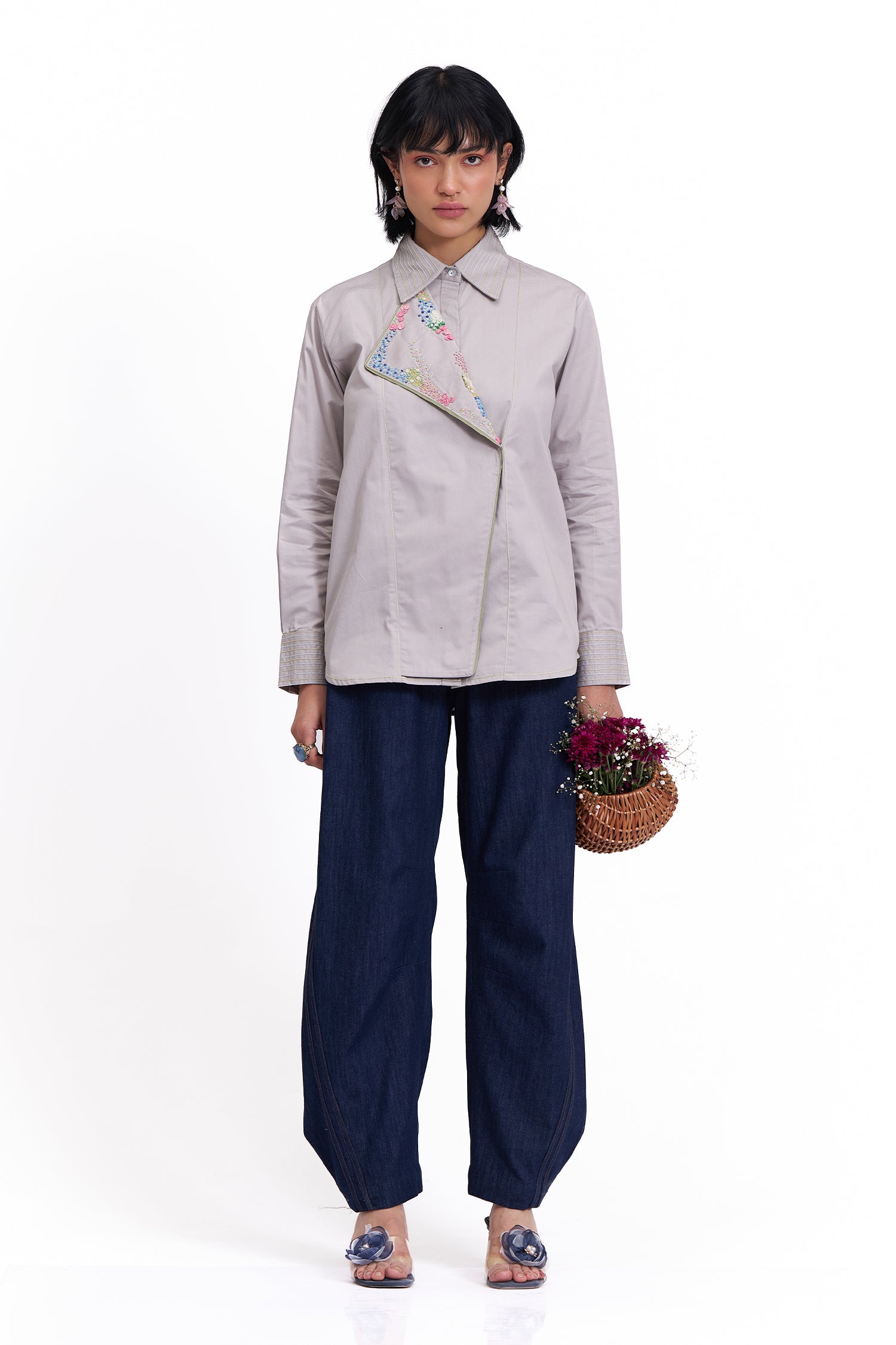 STONE SHIRT CLOUD GREY &
BASQUE PANTS