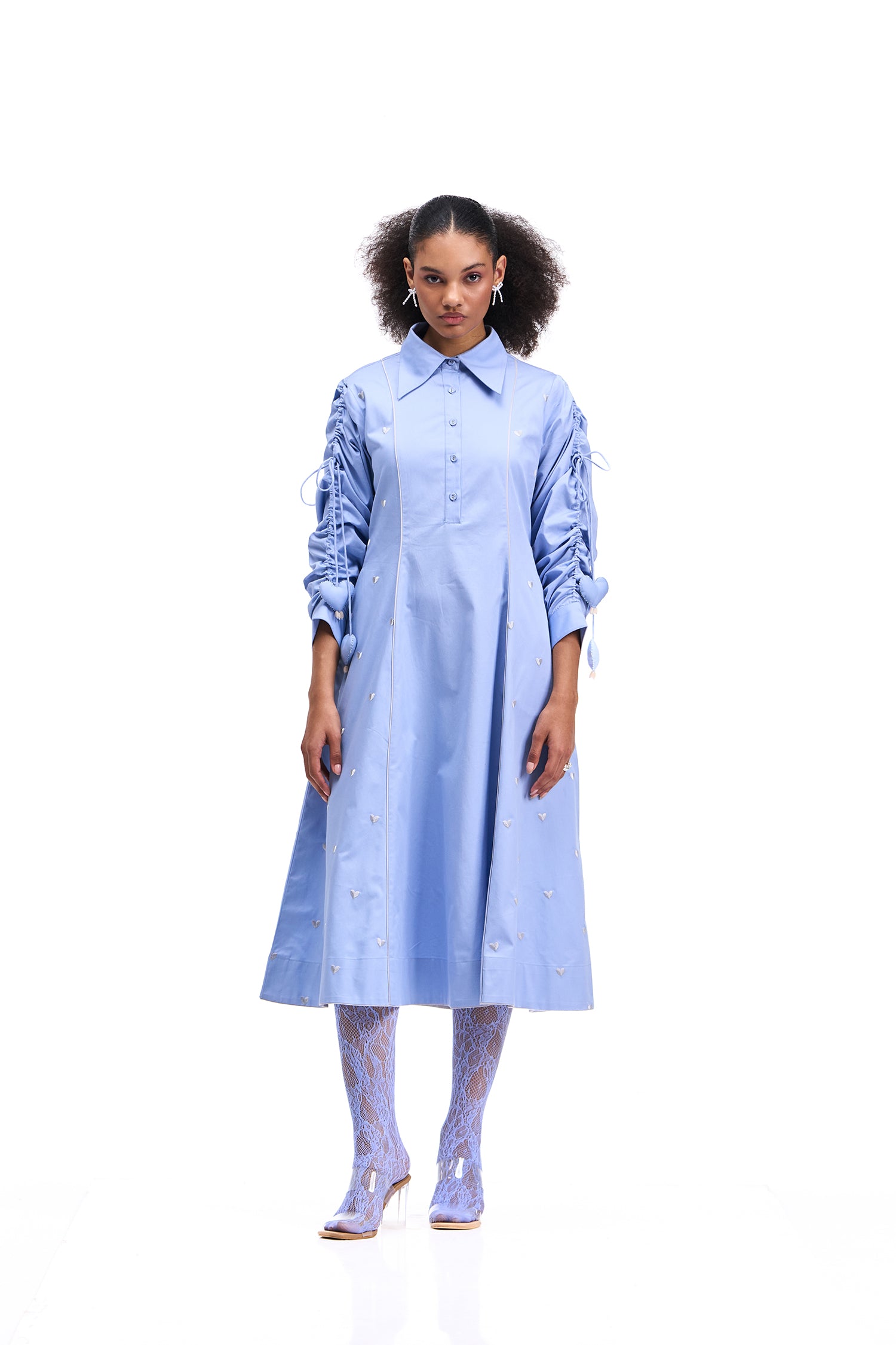 TWILLY DRESS MIDI PERIWINKLE