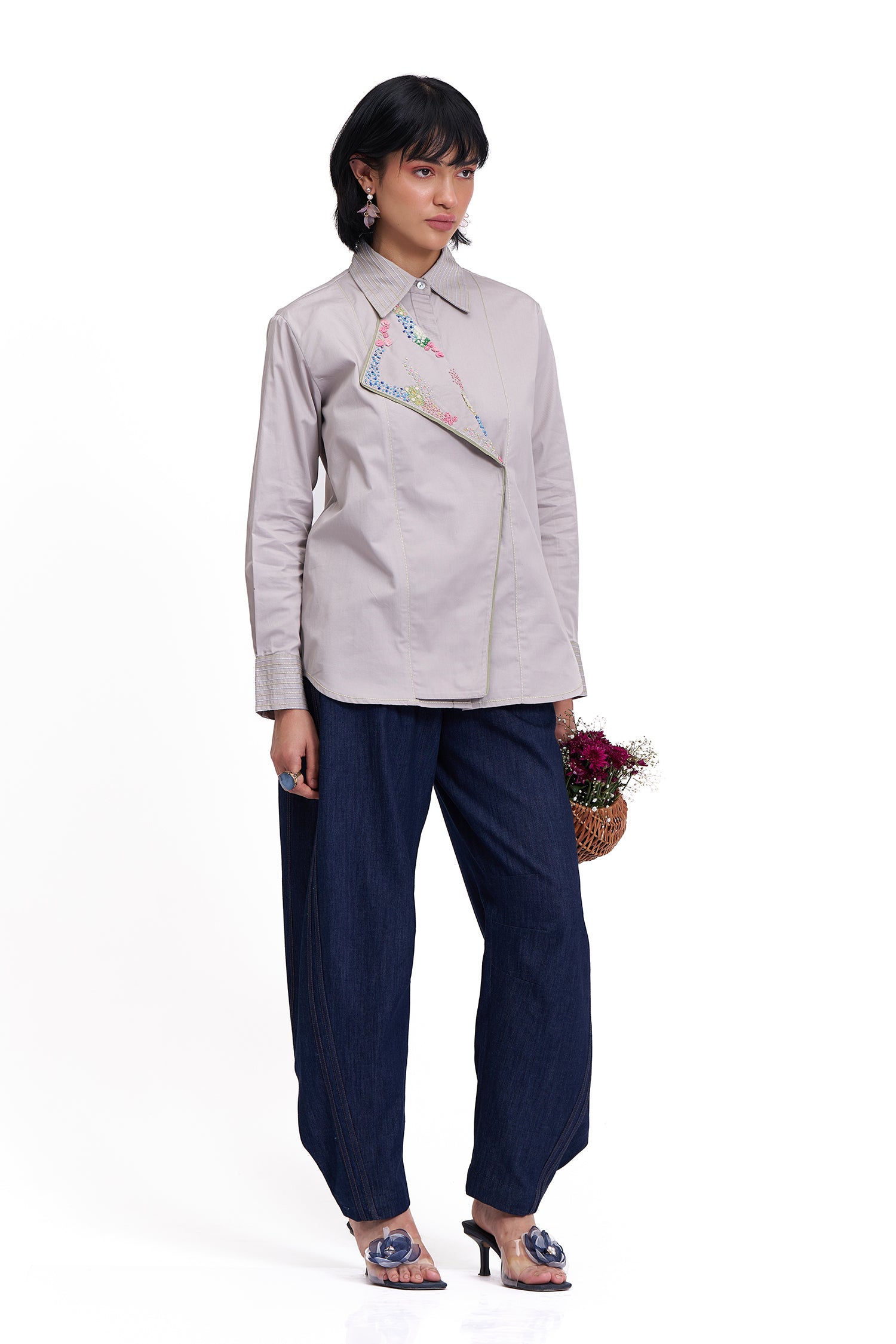 STONE SHIRT CLOUD GREY &
BASQUE PANTS