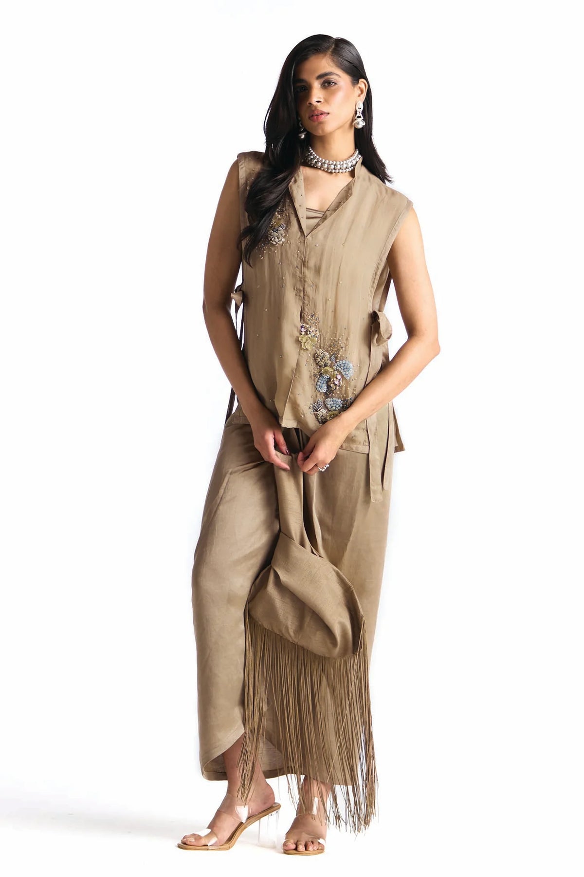 PERIDOT SKIRT SET WITH OVERLAY