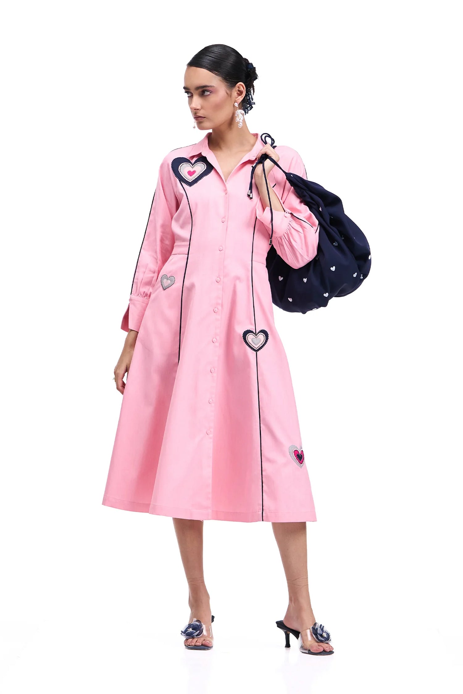 DANCINGHEARTS DRESS BUBBLEGUM PINK