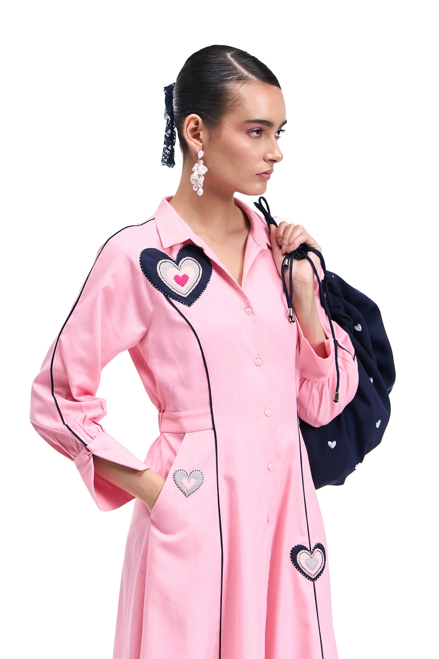 DANCINGHEARTS DRESS BUBBLEGUM PINK