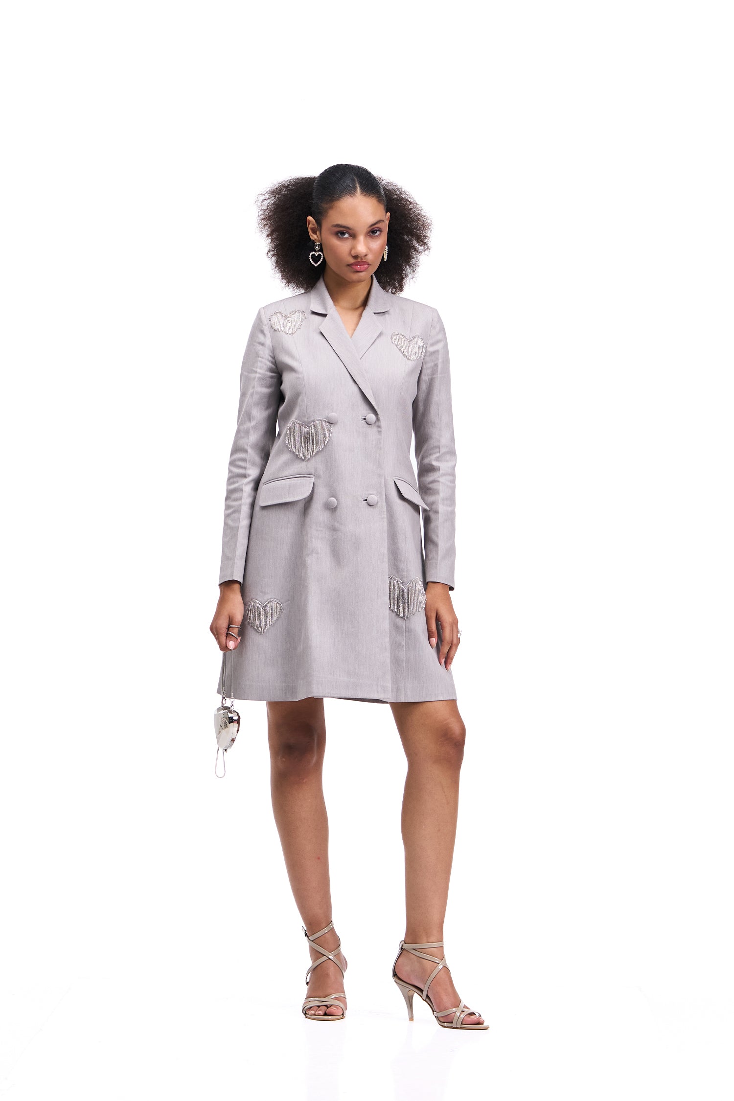 GETA BLAZER DRESS CLOUD GREY