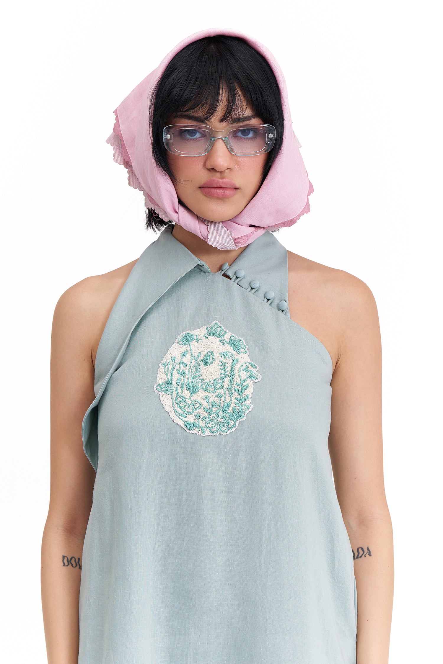 WILDROOT DRESS PLUME BLUE