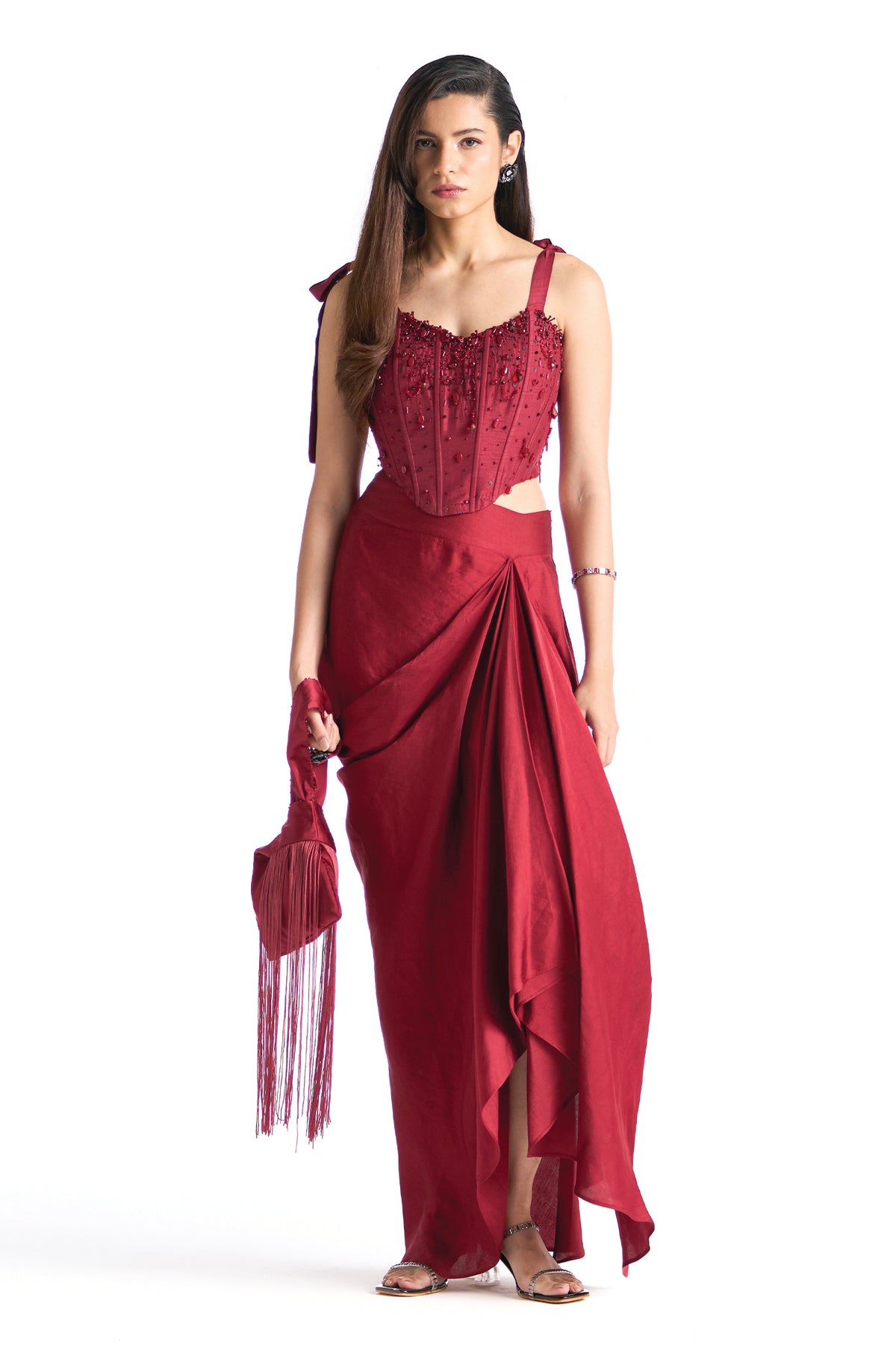 BLAIR SKIRT GARNET