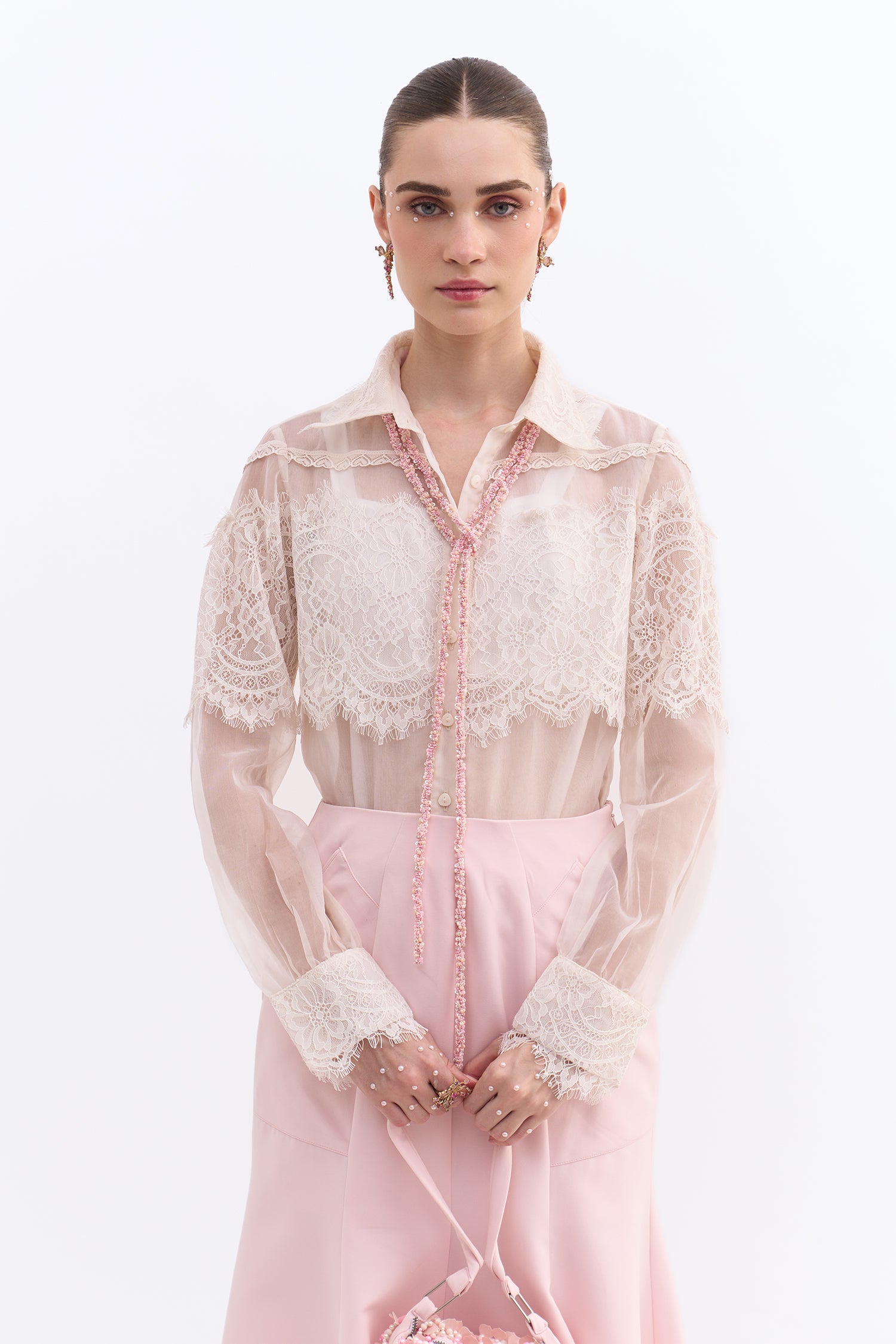 MARI NECKPIECE / BELT BLUSH PINK