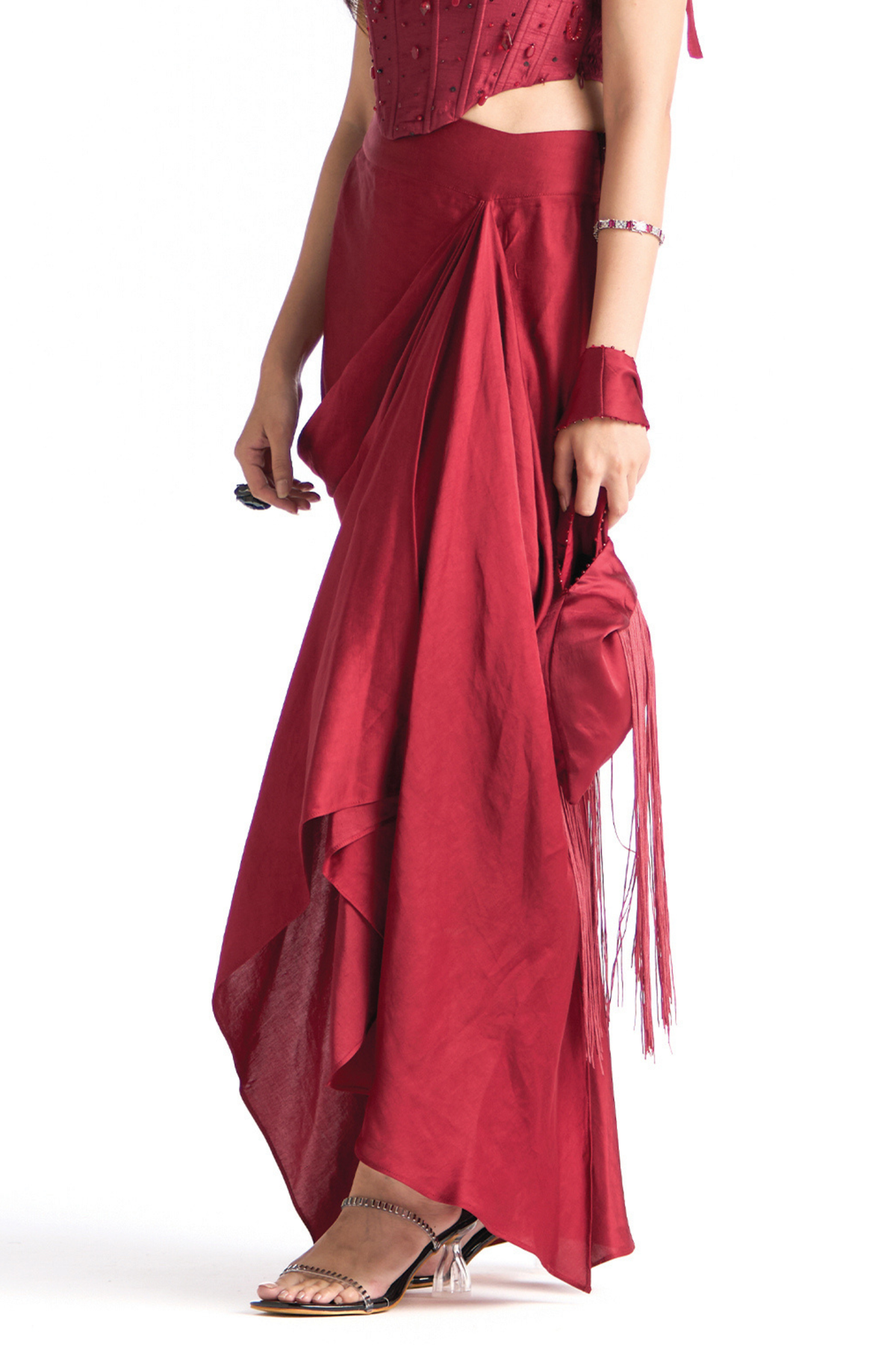 BLAIR SKIRT GARNET