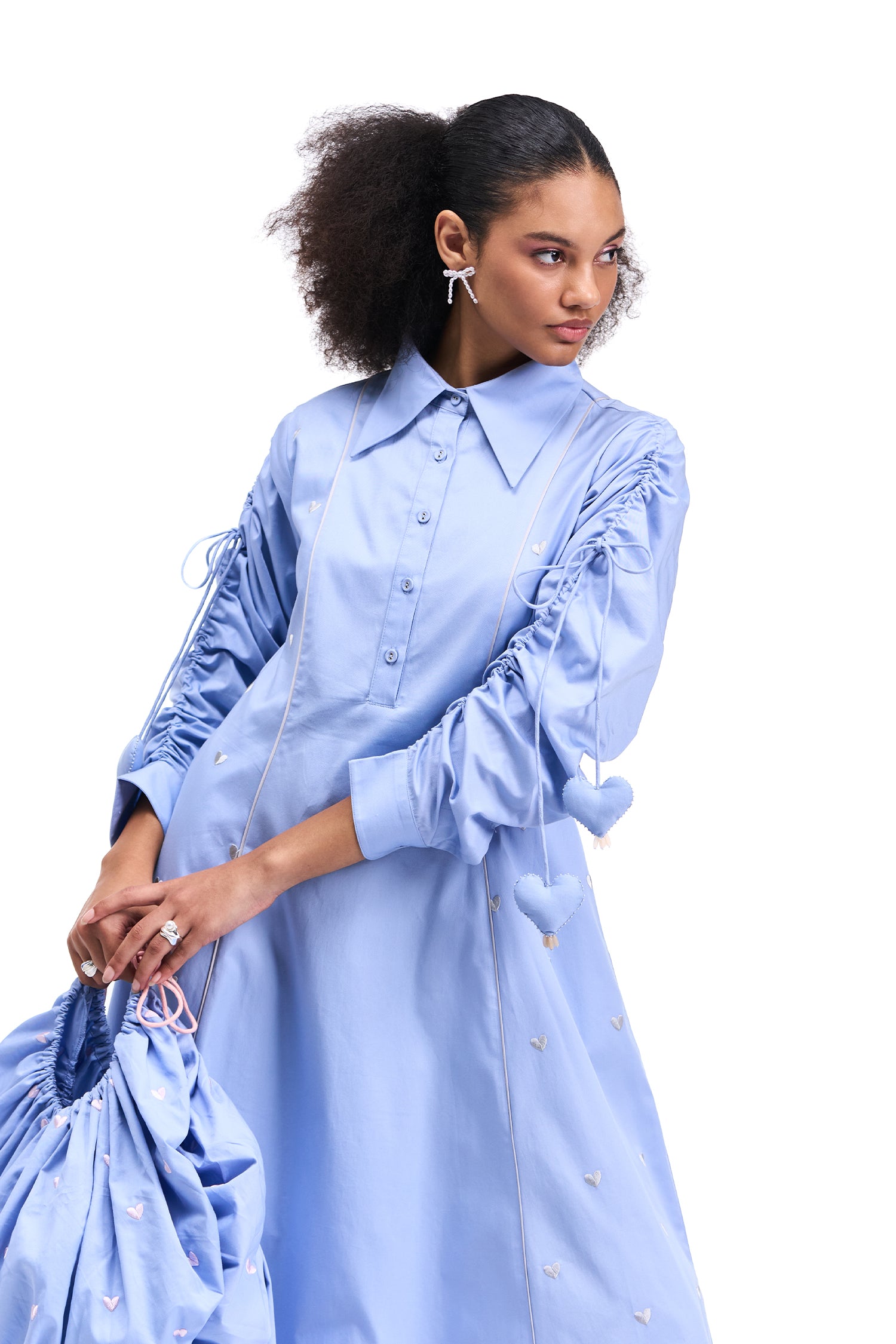 TWILLY DRESS MIDI PERIWINKLE