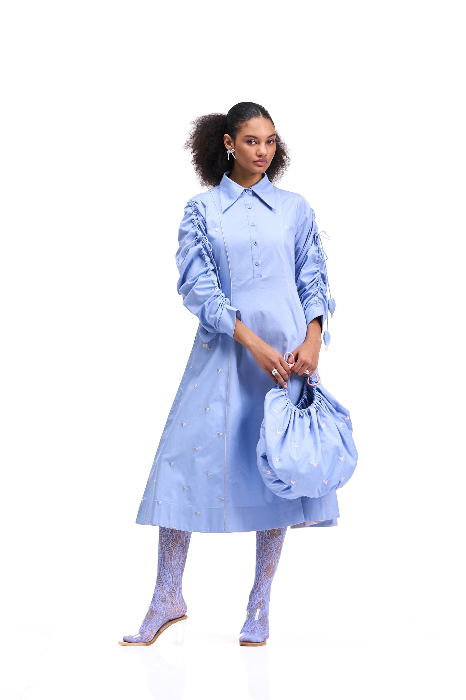 TWILLY DRESS MIDI PERIWINKLE