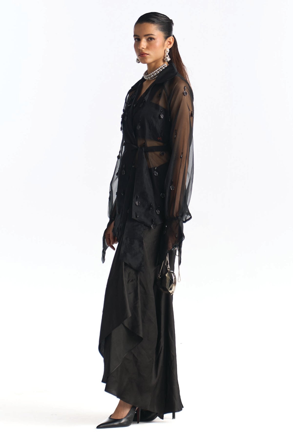 LUSTER SKIRT SET BLACK