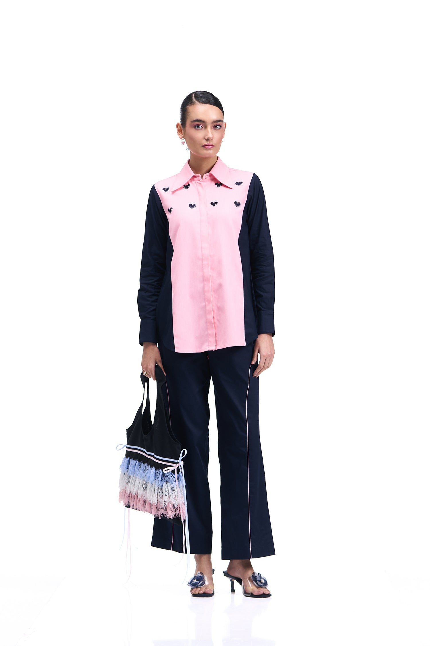 MUSE CO-ORD SET BUBBLEGUM PINK AND NAVY