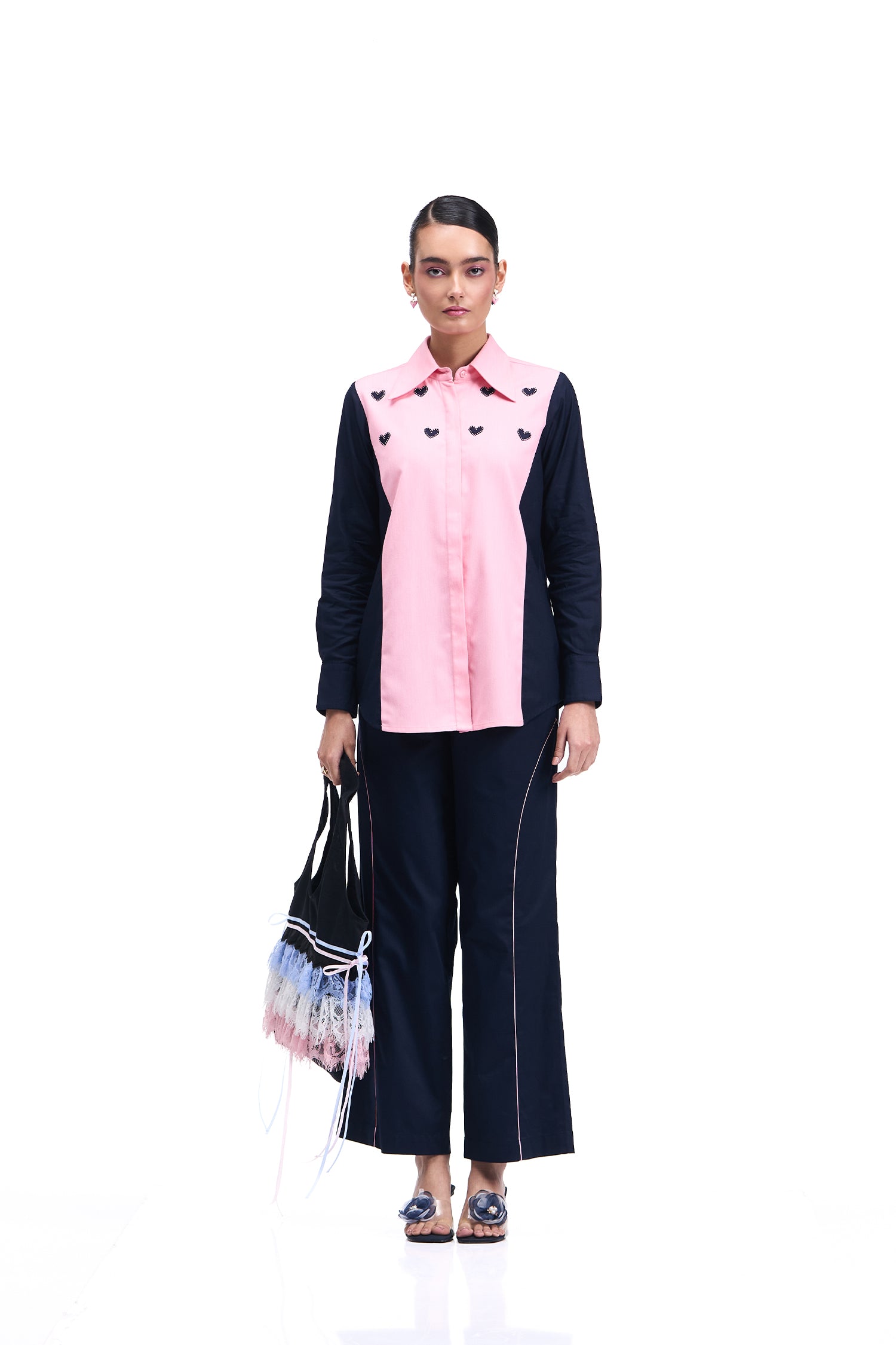 MUSE CO-ORD SET BUBBLEGUM PINK AND NAVY
