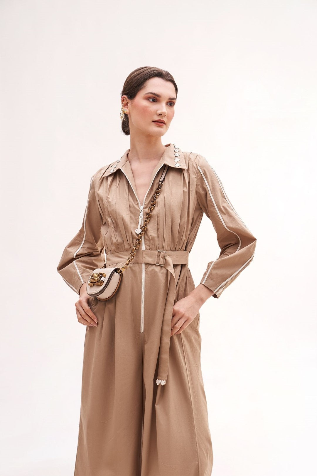 Cognac Jumpsuit Khakhi