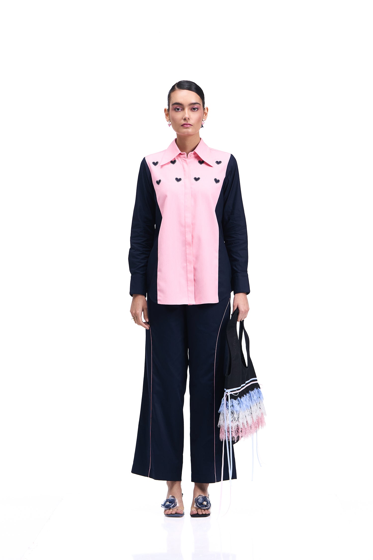 MUSE CO-ORD SET BUBBLEGUM PINK AND NAVY
