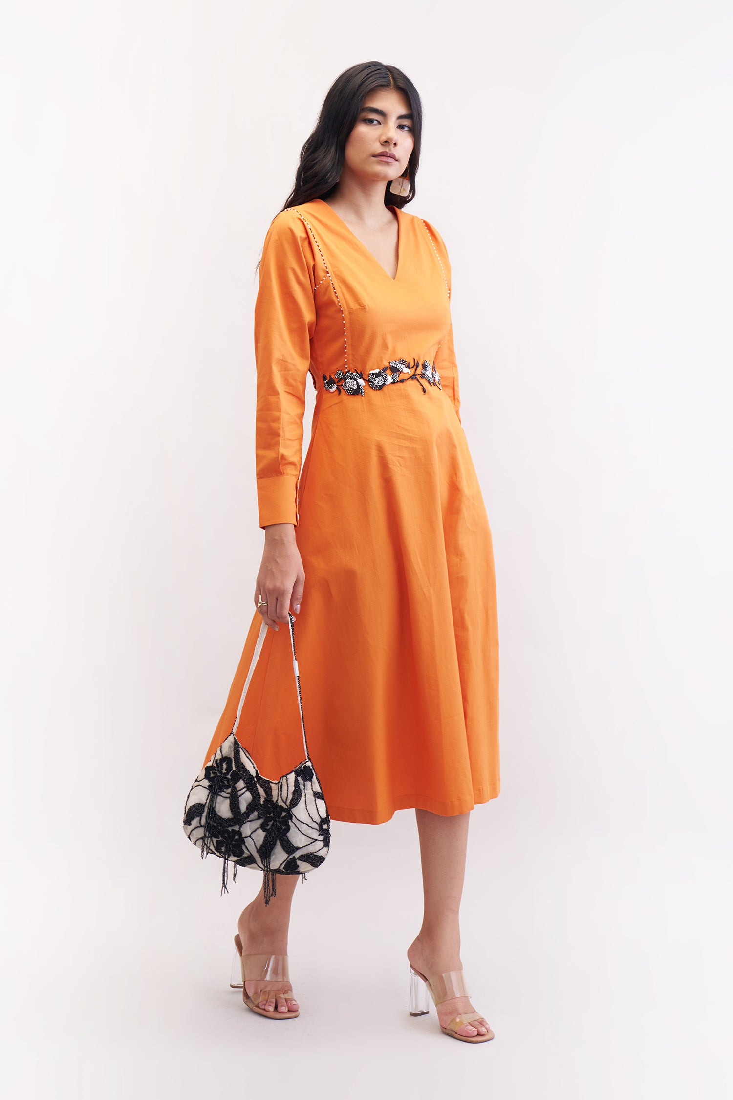 TANGERINE DRESS SUNSET ORANGE