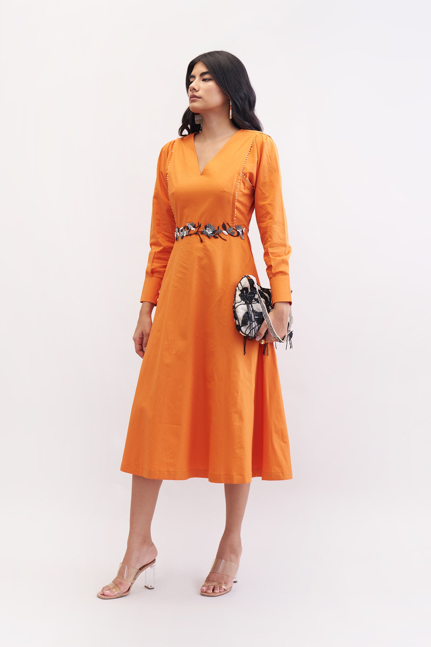 TANGERINE DRESS SUNSET ORANGE