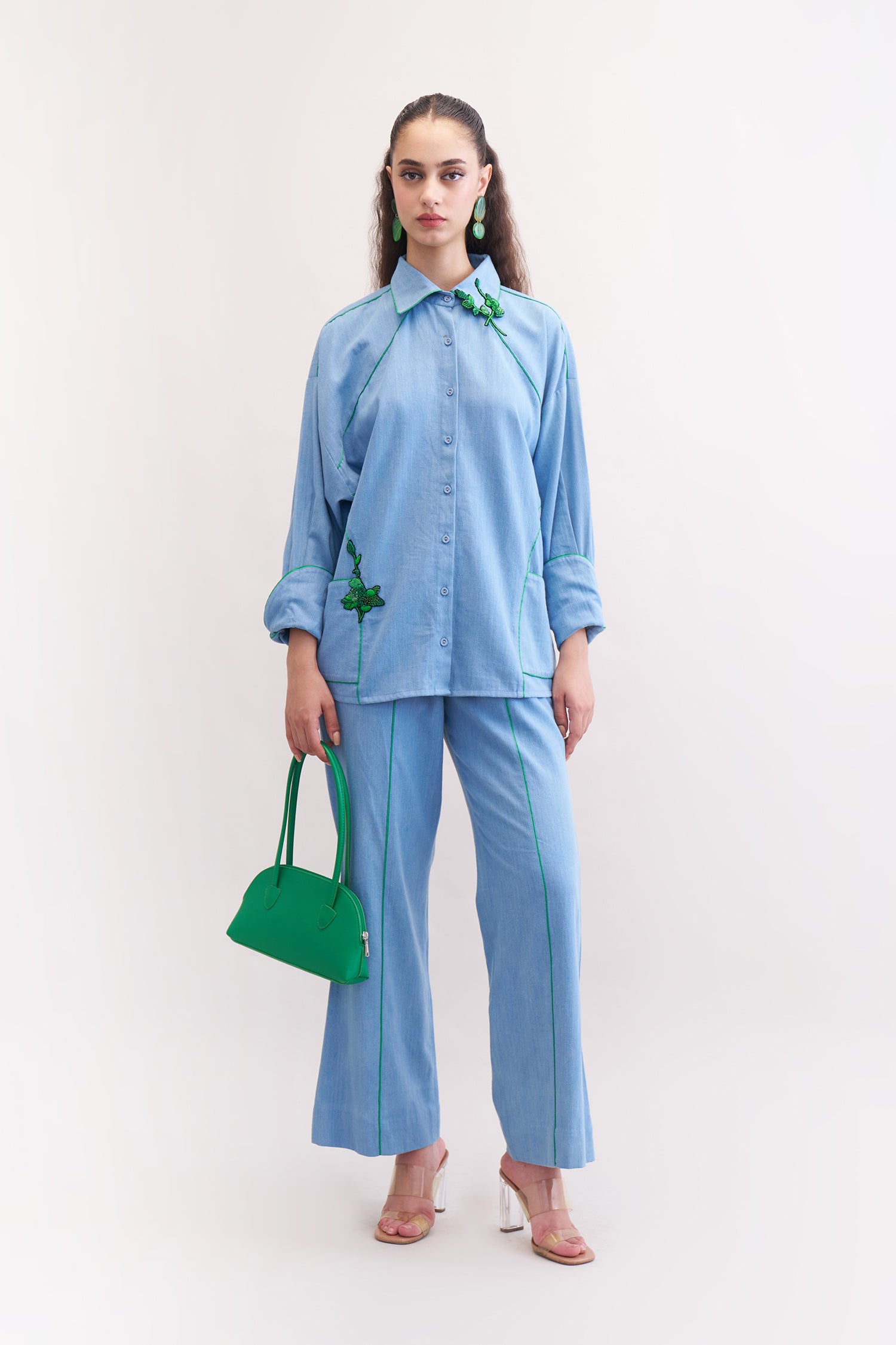 SKYWAY SHIRT & TROUSERS DENIM BLUE