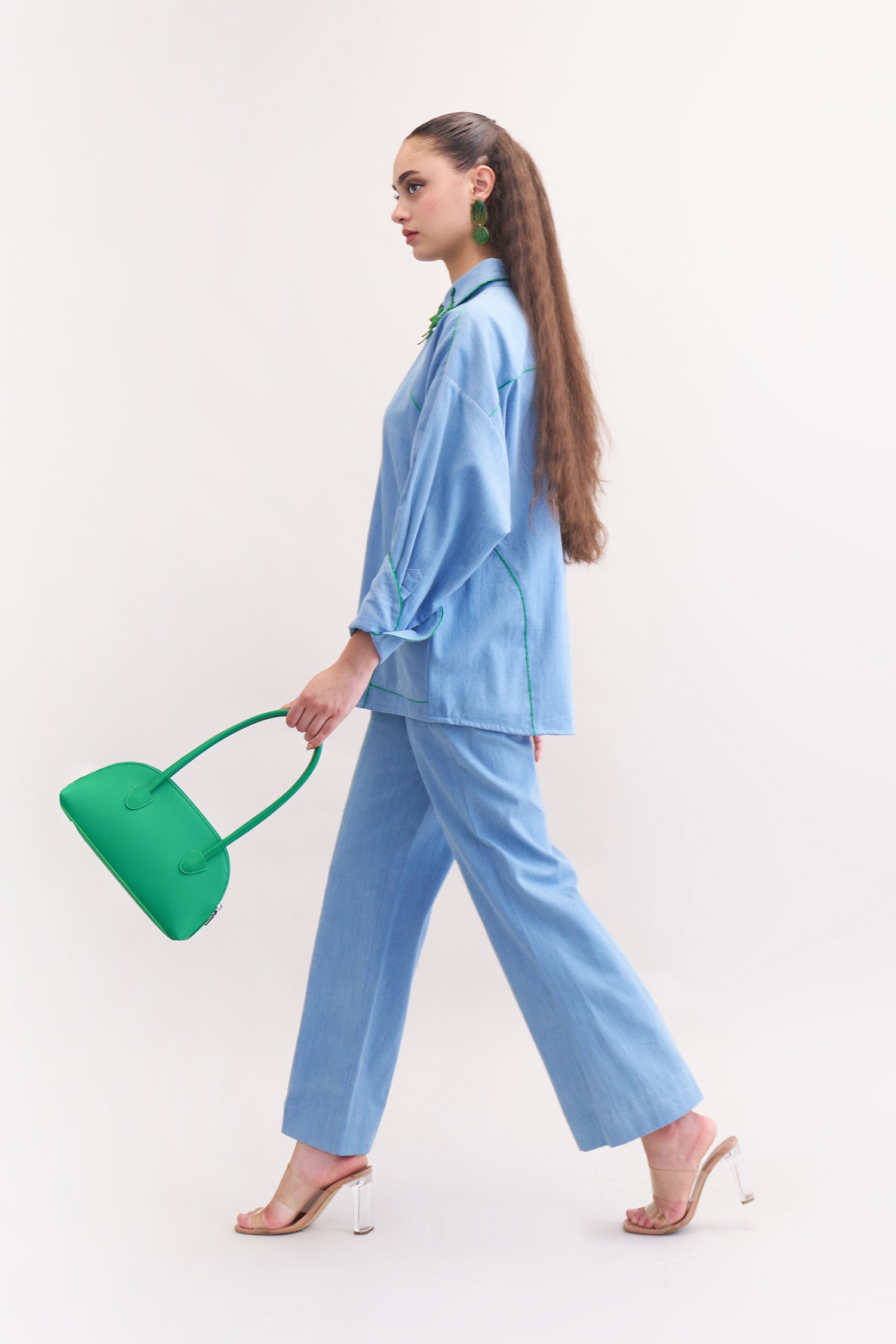 SKYWAY SHIRT & TROUSERS DENIM BLUE