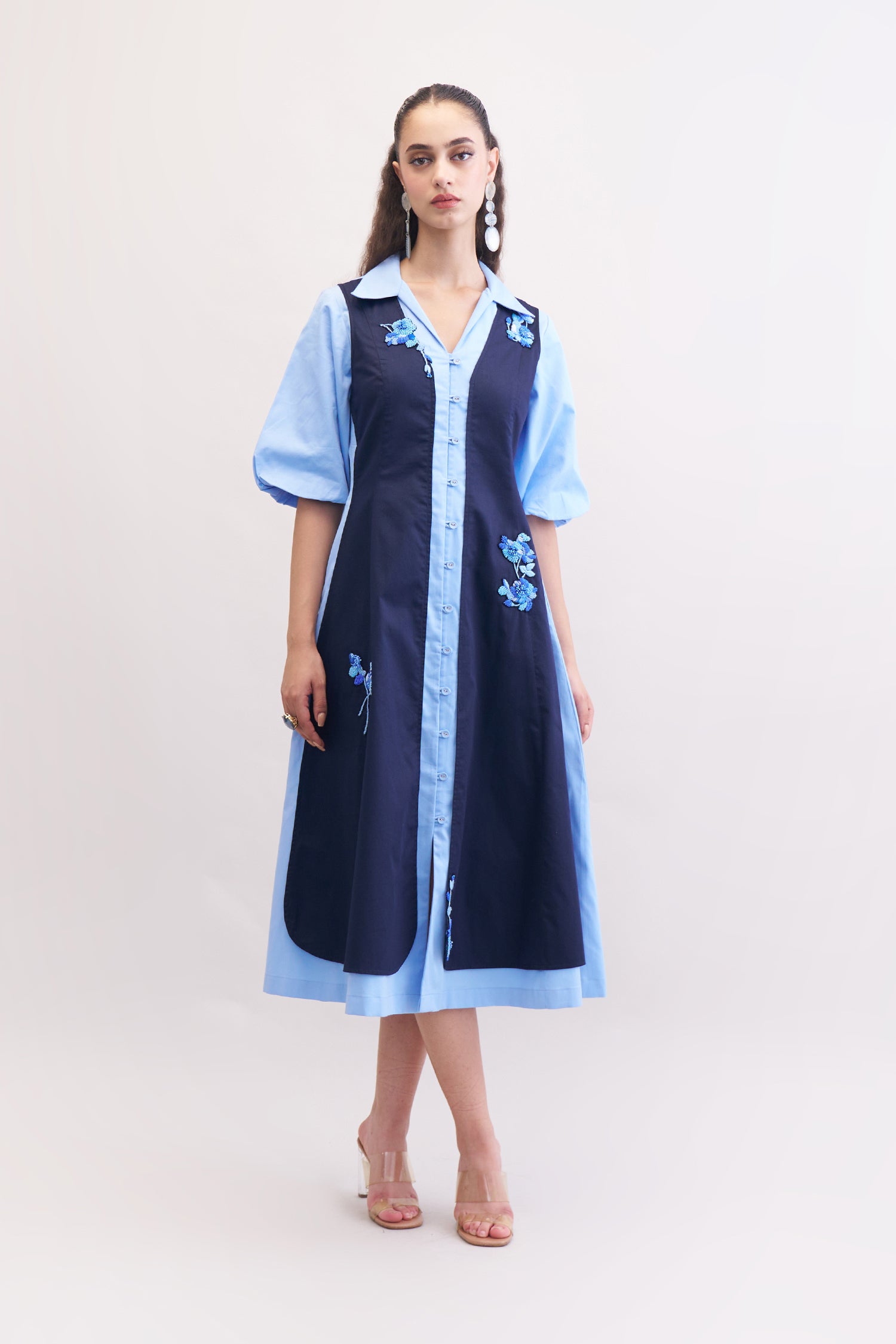 CAMO DRESS NAVY