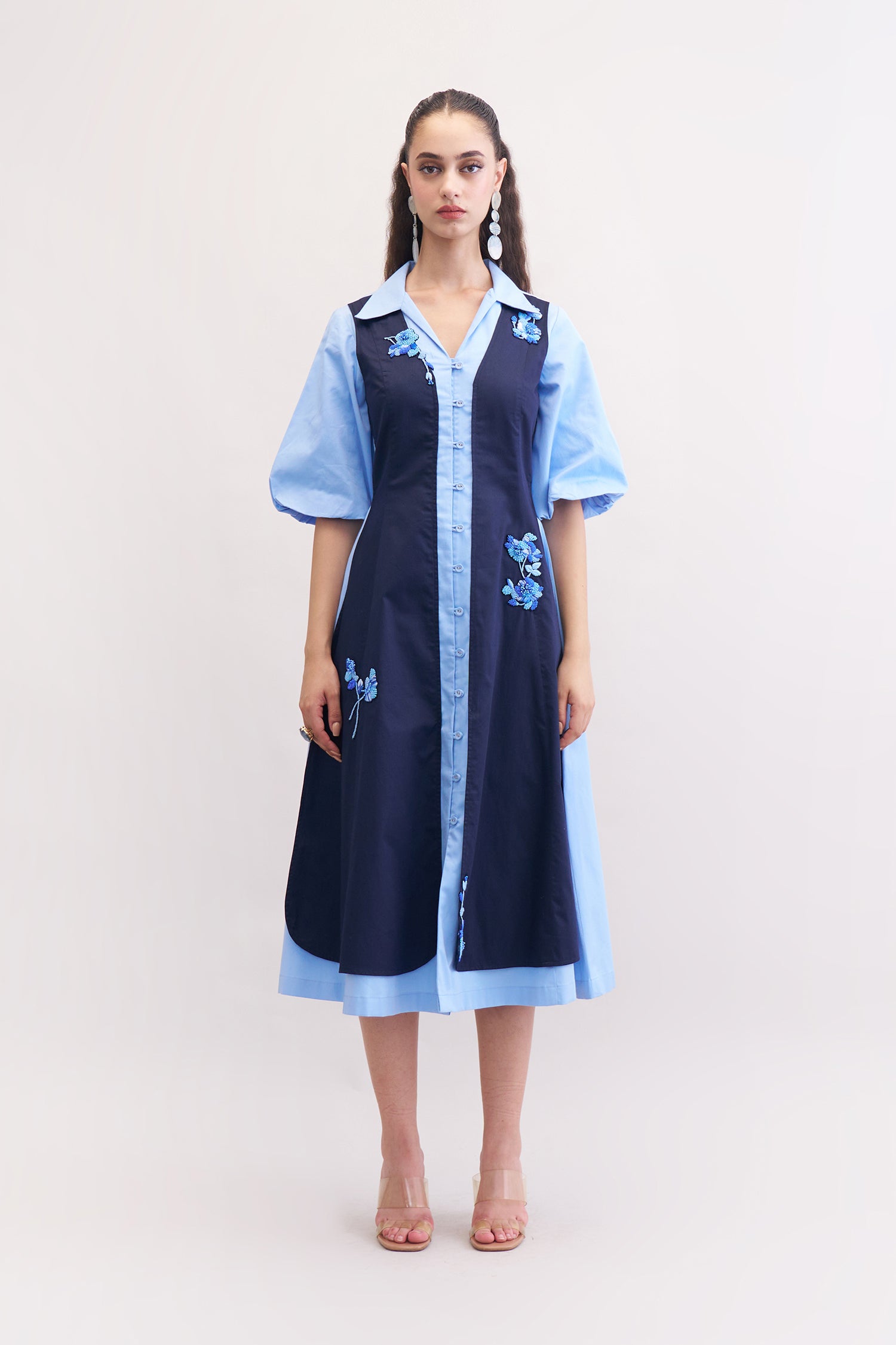 CAMO DRESS NAVY