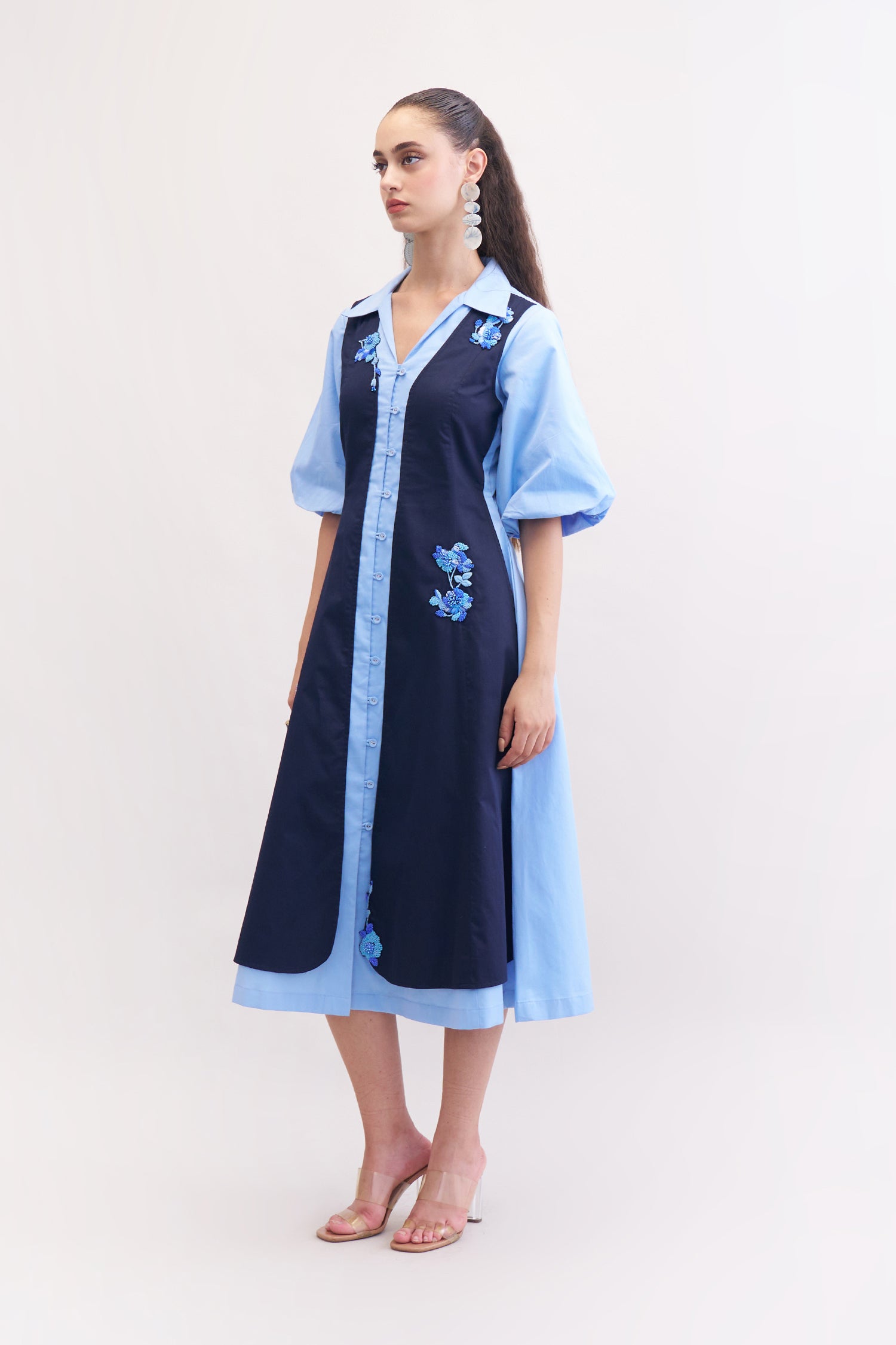 CAMO DRESS NAVY